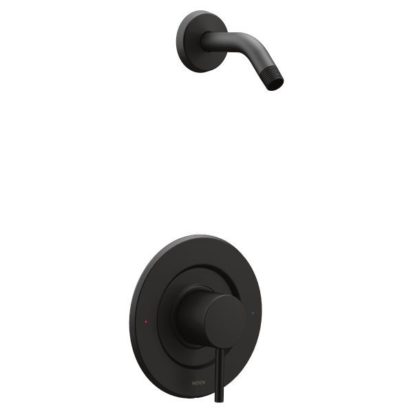 Moen Align Posi Temp Shower Trim Kit - Matte Black (T2192NHBL) | Shower Valve Trim Without Shower Head | Perfect for Bathroom Remodel & Modern Home Upgrades
