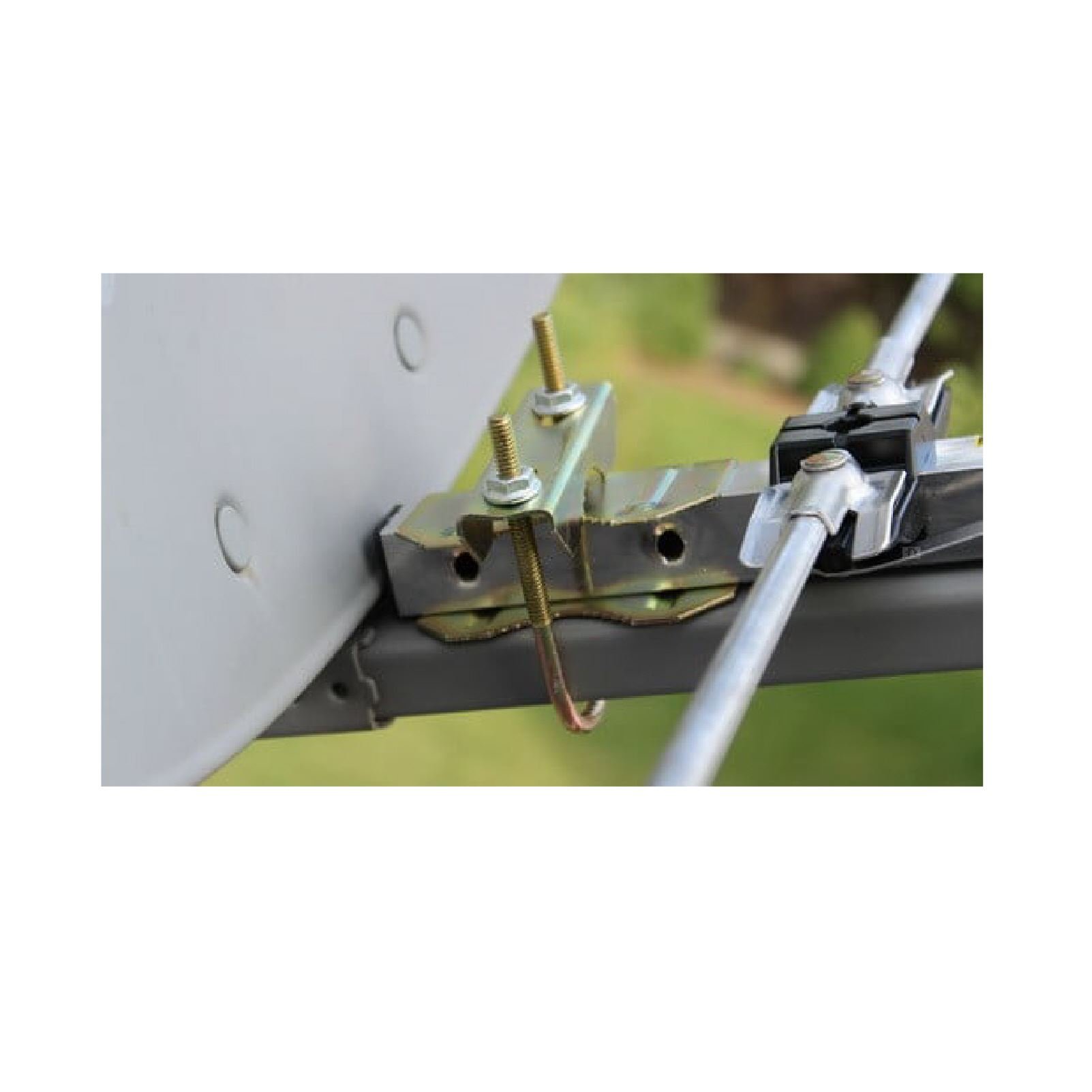 2 Pack Heavy Duty Universal U Bolt Clamps - 92mm Exhaust Pipe Clamp for TV Aerial, Automotive & Plumbing - Durable Stainless Steel Pipe Fastener for Secure Installation