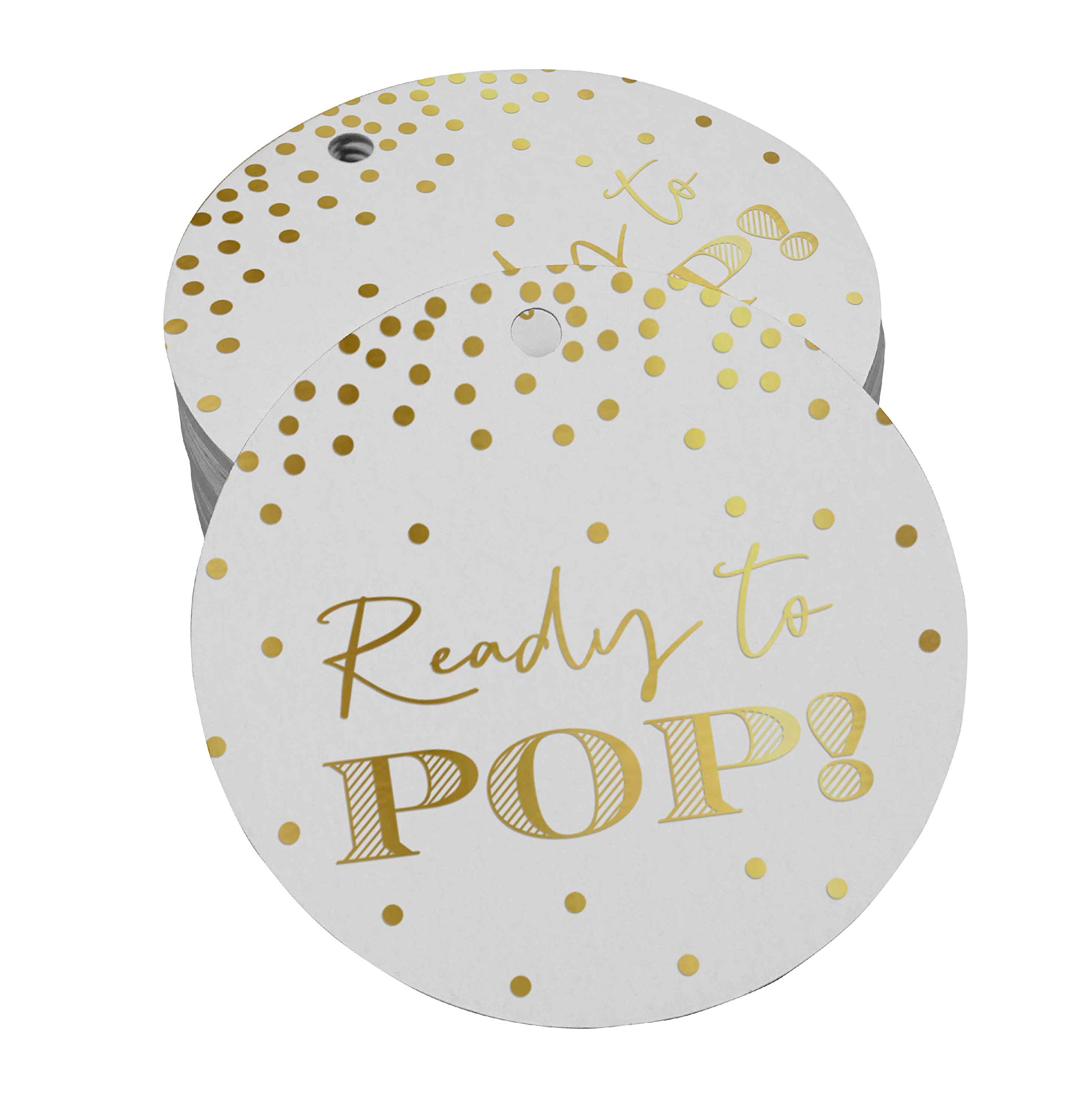 50 Pack Gold Foil Baby Shower Favor Tags - Elegant Ready-to-Use Hang Tags for Baby Shower Decorations, Party Favors & DIY Craft Projects - Perfect for Gender Reveals, Bridal Showers & Special Celebrations