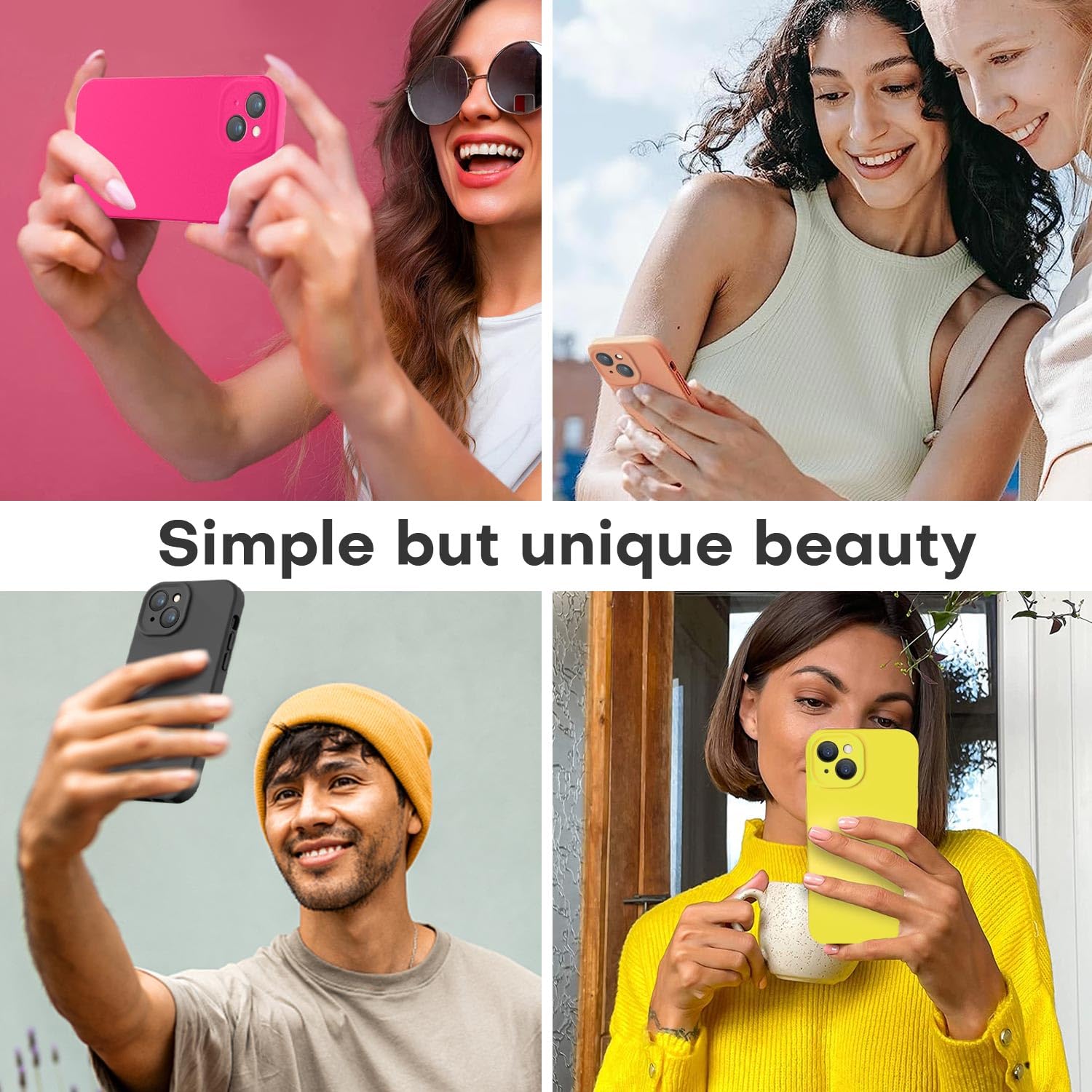 LOVE 3000 iPhone 15 Case 6.1 Inch - Shockproof Silicone Cover with 8ft Drop Protection, Full Body Camera Protection & Soft Microfiber Lining - Perfect for Daily Use, Outdoor Activities & Travel (Black)
