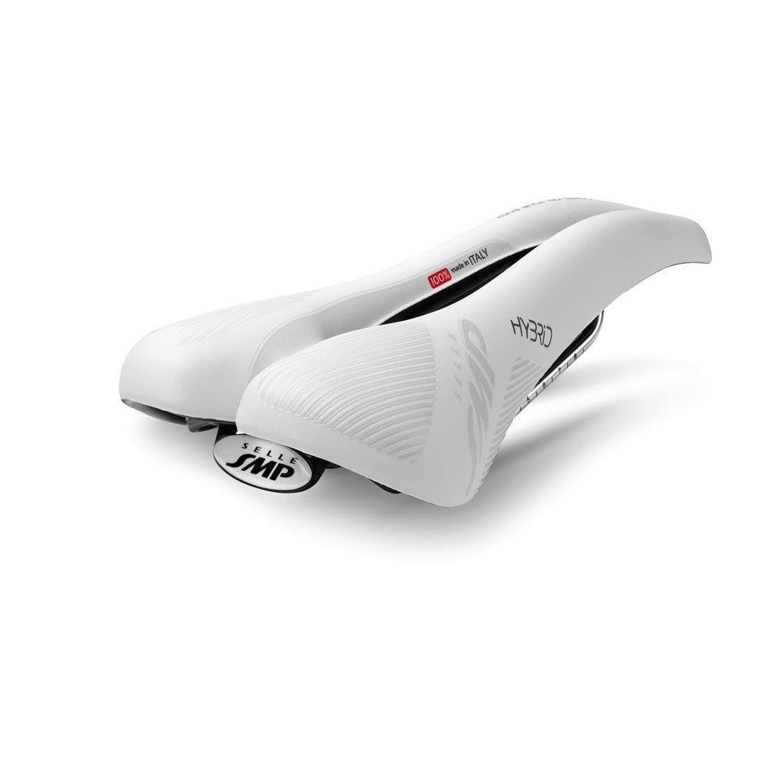 Selle SMP Hybrid Bike Saddle - Comfortable Cycling Seat for Road & Mountain Bikes - Perfect for Commuting, Touring & Long Distance Rides (White)