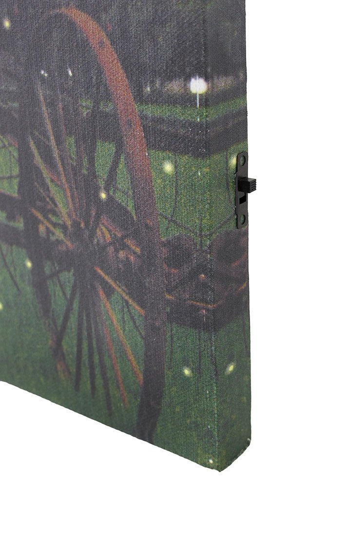 Things2Die4 Country Farm at Dusk Flickering LED Firefly Wall Decor - Rustic Outdoor Lighting for Garden, Patio, and Porch Ambiance