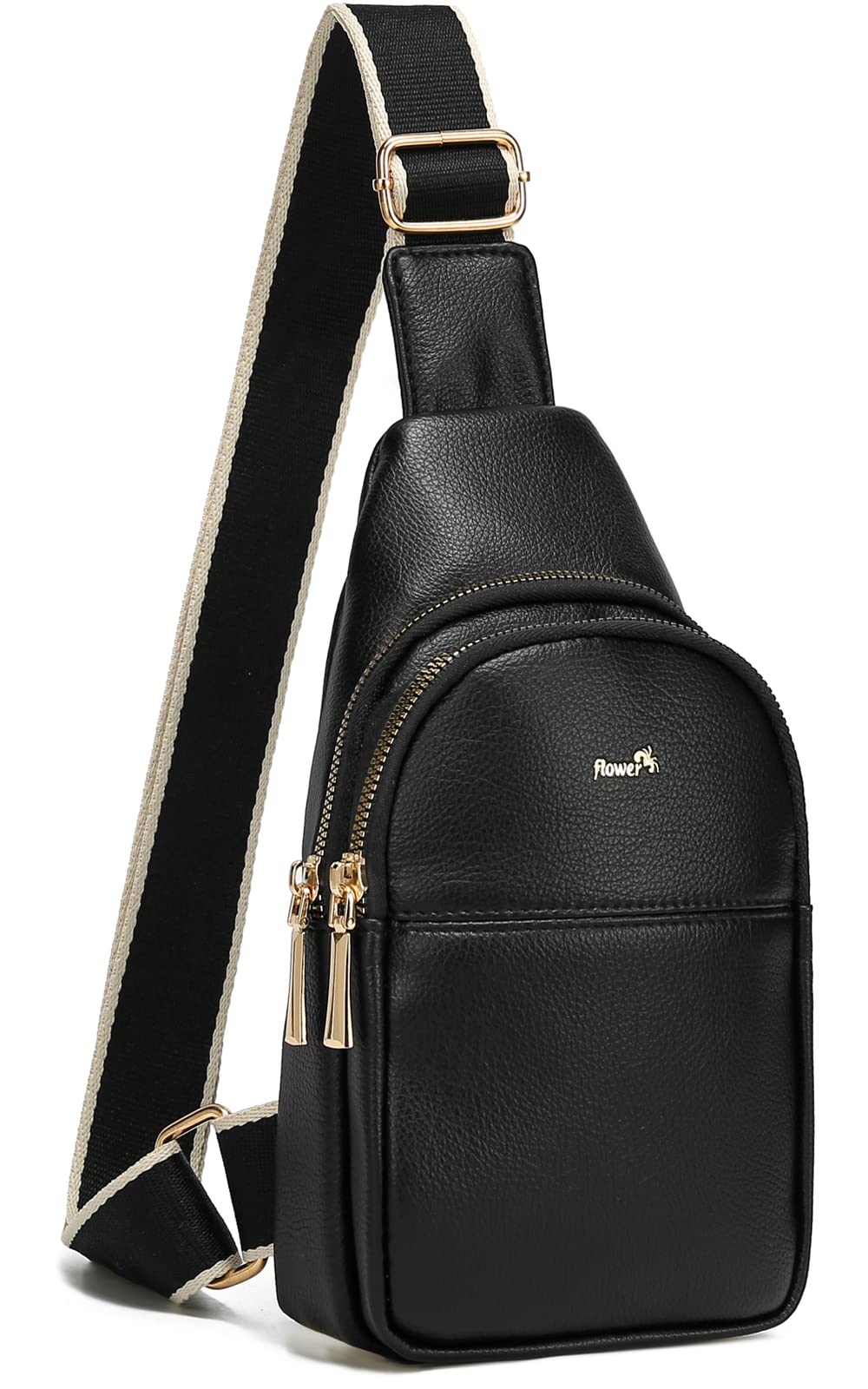 Women's Vegan Leather Crossbody Sling Bag - Travel & Hiking Daypack