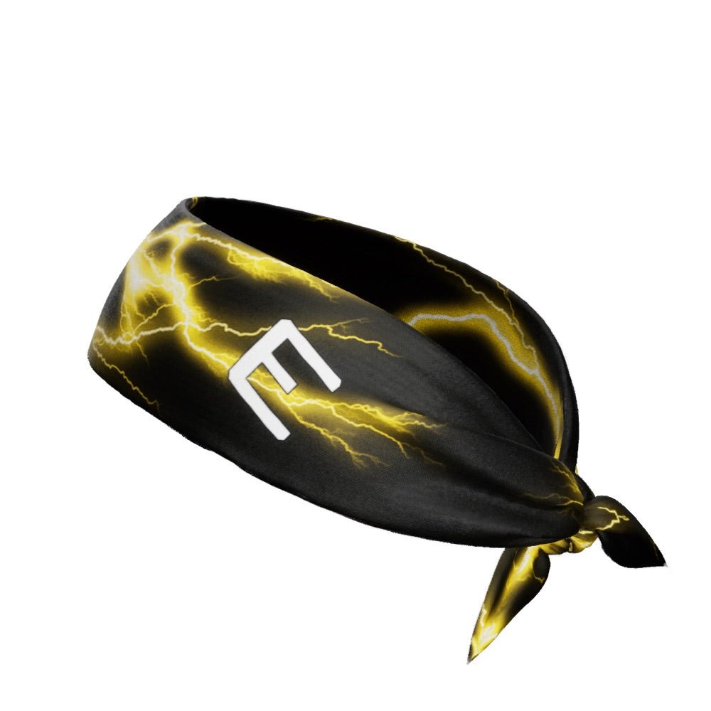 Yellow Lightning Tie Headband for Women & Girls - Stylish Hair Accessory for Sports, Workouts, and Everyday Fashion
