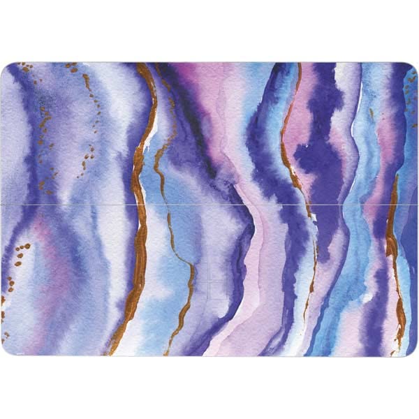Premium Laptop Skin Decal for Microsoft Surface Laptop Studio - Blue Violet Watercolor Geode Design | Protective Vinyl Sticker | Perfect for Office, School & Travel Use