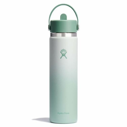 24 oz Wide Mouth Water Bottle with Flex Straw Cap - Insulated Stainless Steel, Leak Proof, BPA Free - Perfect for Gym, Hiking, Travel & Everyday Hydration