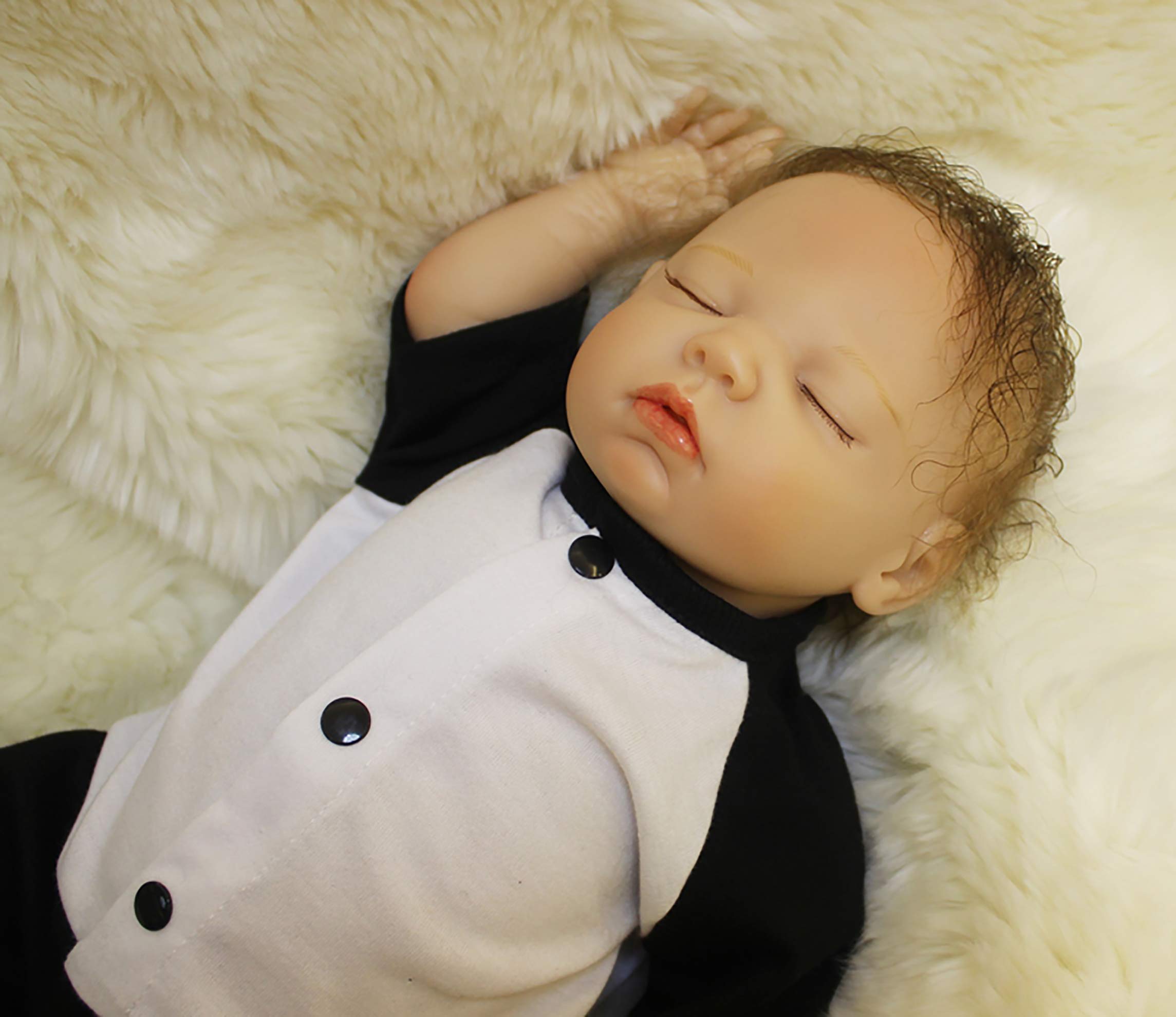 ZIYIUI 20 Inch Realistic Reborn Baby Doll - Soft Silicone Vinyl Toy for Christmas Gifts & Nursery Decor