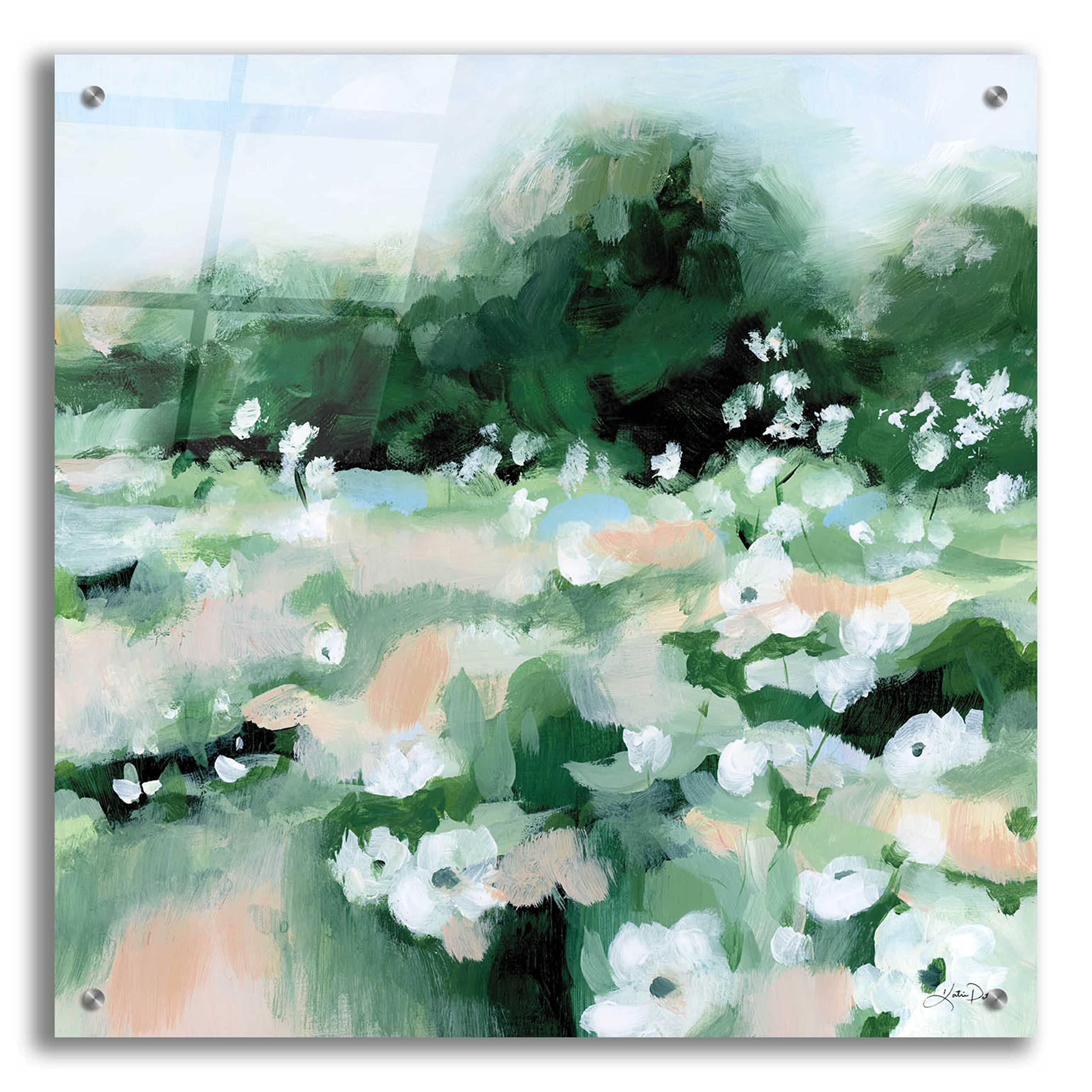 Epic Art 'Summer Field' by Katrina Pete - 24x24 Inch Acrylic Glass Wall Painting - Modern Home Decor for Living Room, Bedroom & Office