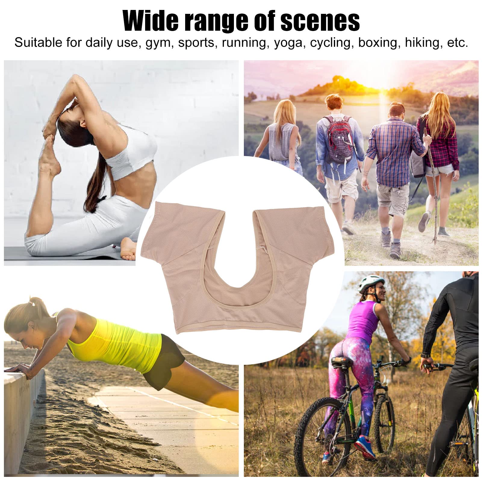 Breathable Underarm Sweat Vest for Women - 3-Layer Moisture-Wicking Polyester Fabric, Small Mesh Design, Washable & Comfortable Sweat Guard Undershirt (XL) - Perfect for Workouts, Yoga & Everyday Wear