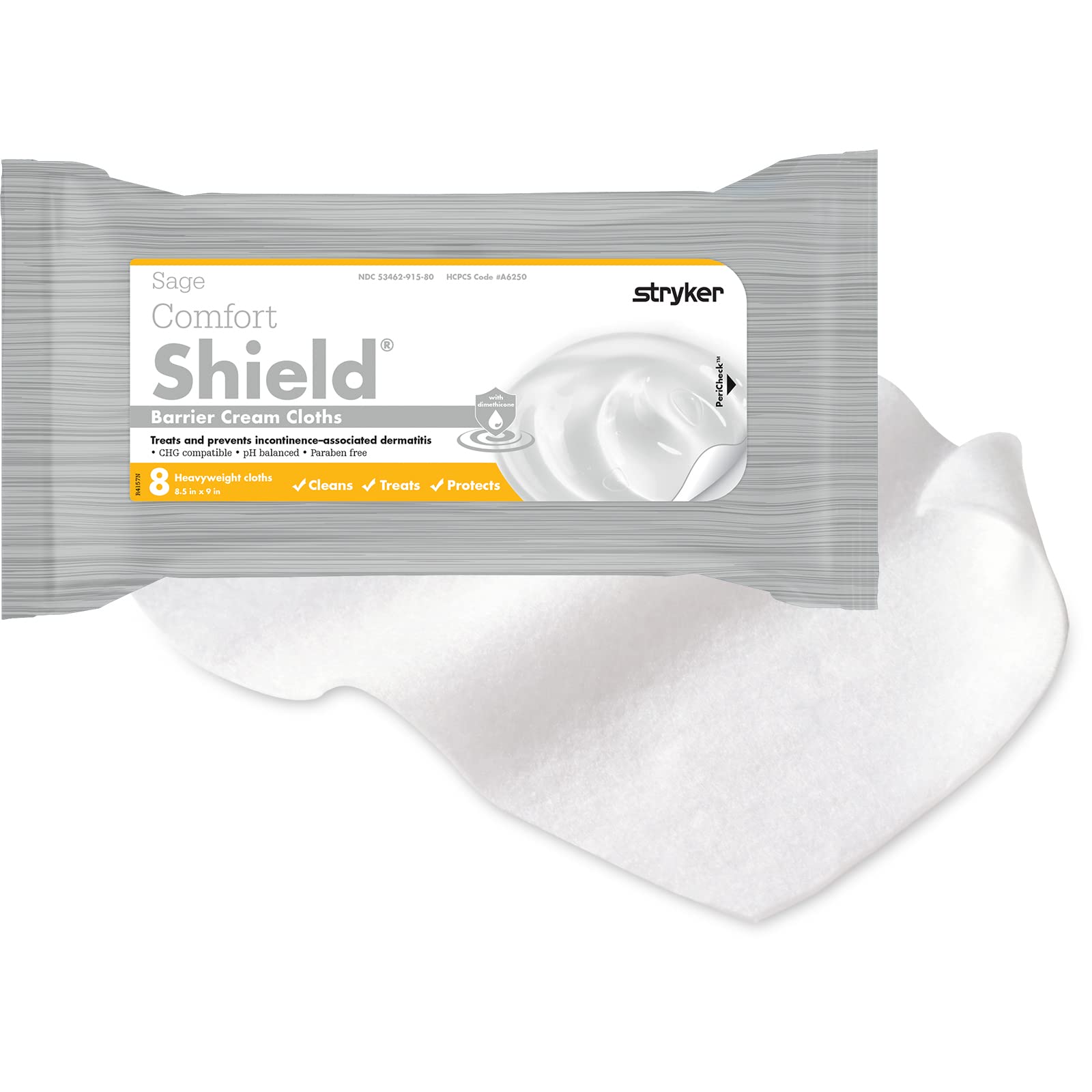 **Premium Incontinence Barrier Cream Cloths - 48 Packs (8 Cloths Each) - Skin Protection for Irritation & Rash Relief | Hypoallergenic, Fragrance-Free | Ideal for Elderly Care, Postpartum & Sensitive Skin**