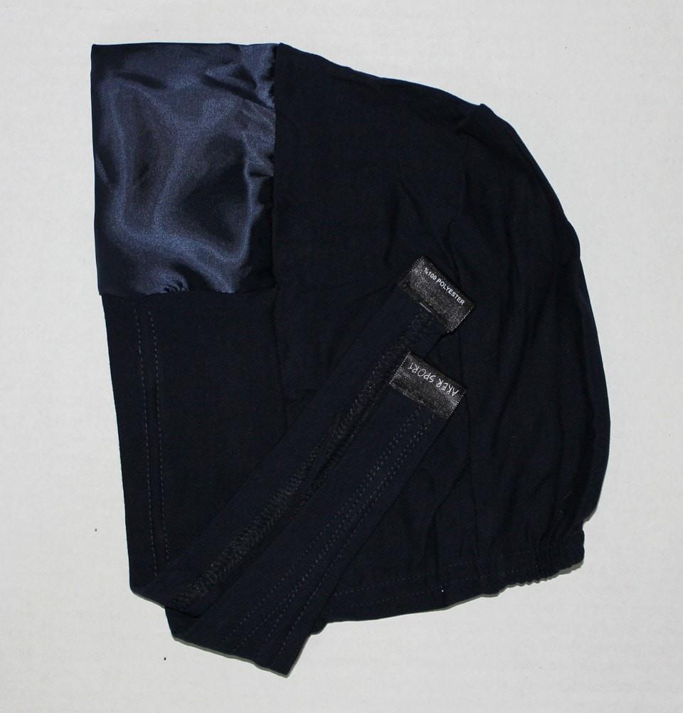 Aker Satin Bonnet Underscarf for Women - Midnight Blue Silk-Like Hair Wrap for Sleeping & Protective Styling