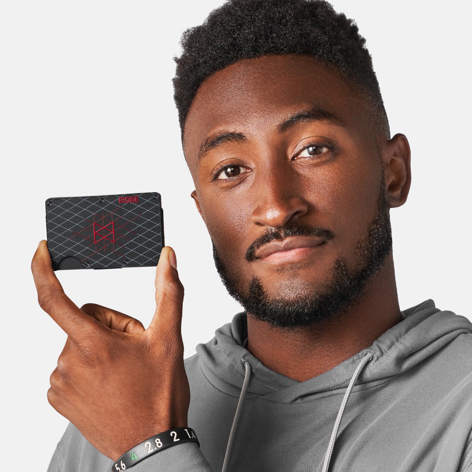 Atoms 251 Sneakers in Red & Black | Ridge Wallet Slim Minimalist RFID Blocking | MKBHD Approved | Perfect for Dark Mode Outfits & Everyday Carry Essentials
