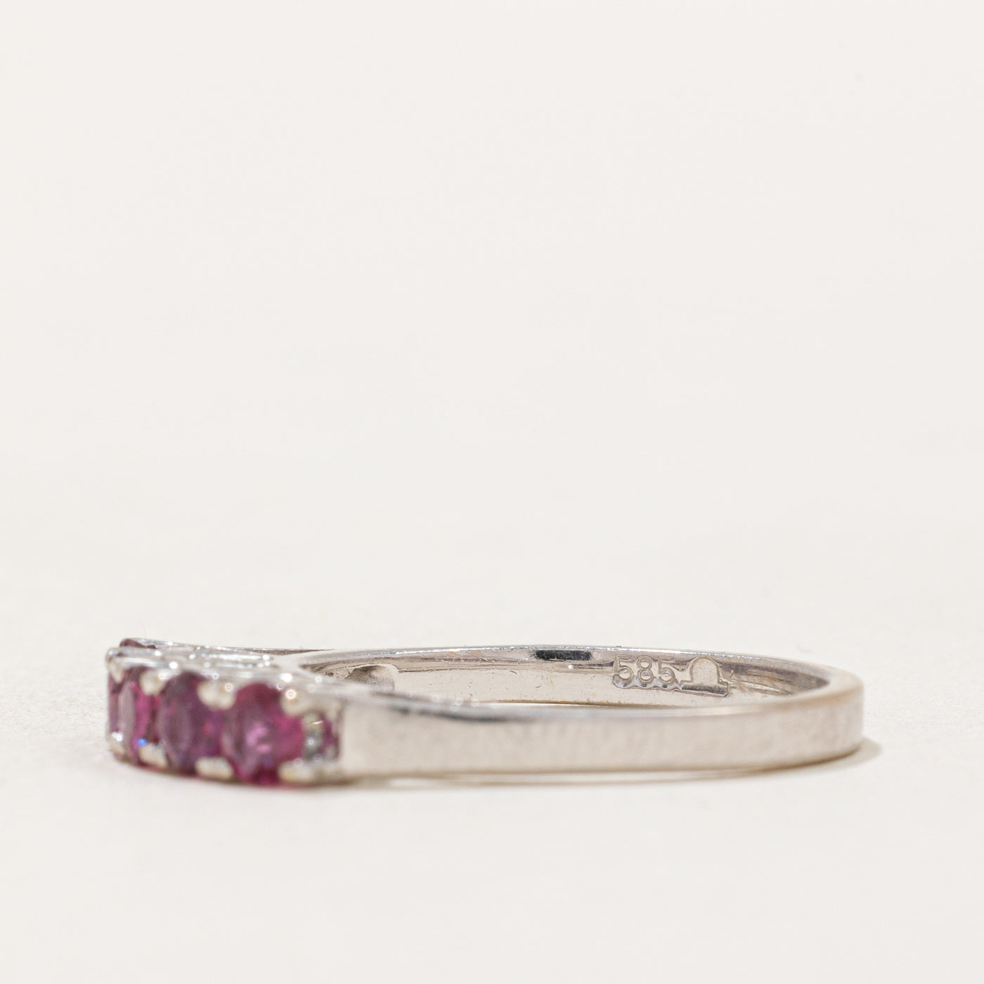 0.75ctw Five Stone Ruby Ring - Size 5.75 | Elegant Birthstone Jewelry for Women | Perfect for Anniversary, Birthday & Valentine's Day Gifts
