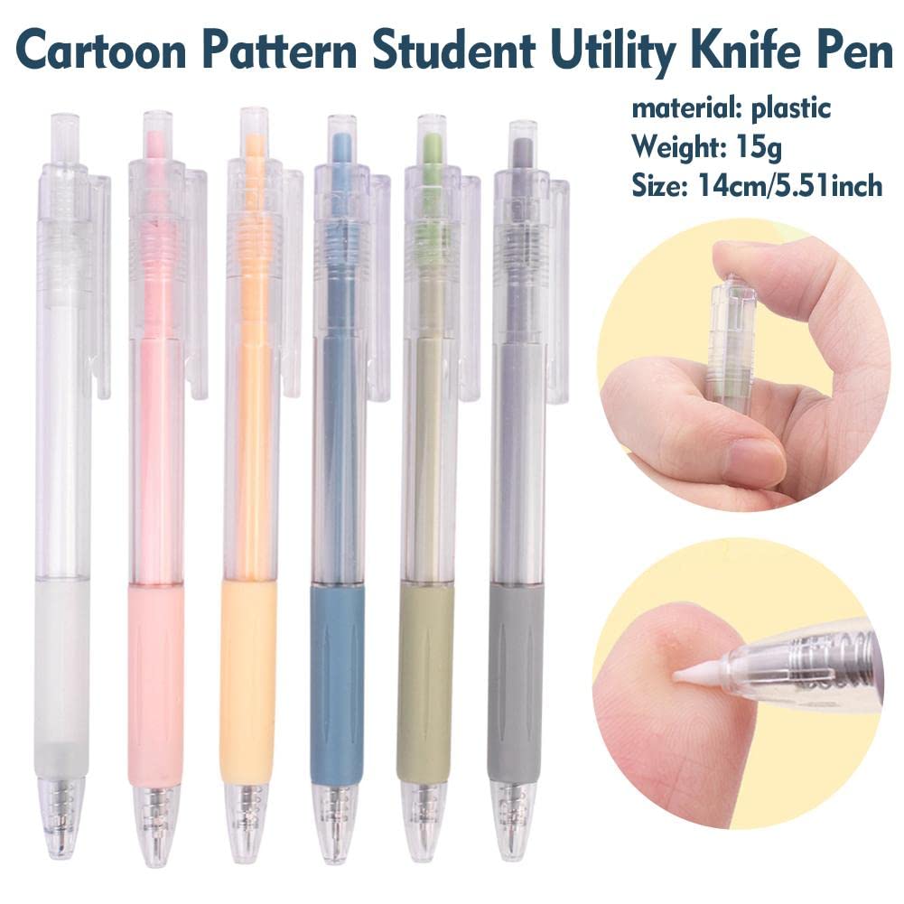 6-Piece Craft Paper Cutting Pen Set - Precision Utility Knife for Students, DIY Scrapbooking & Office Art Projects - Ideal for Home, School & Crafting
