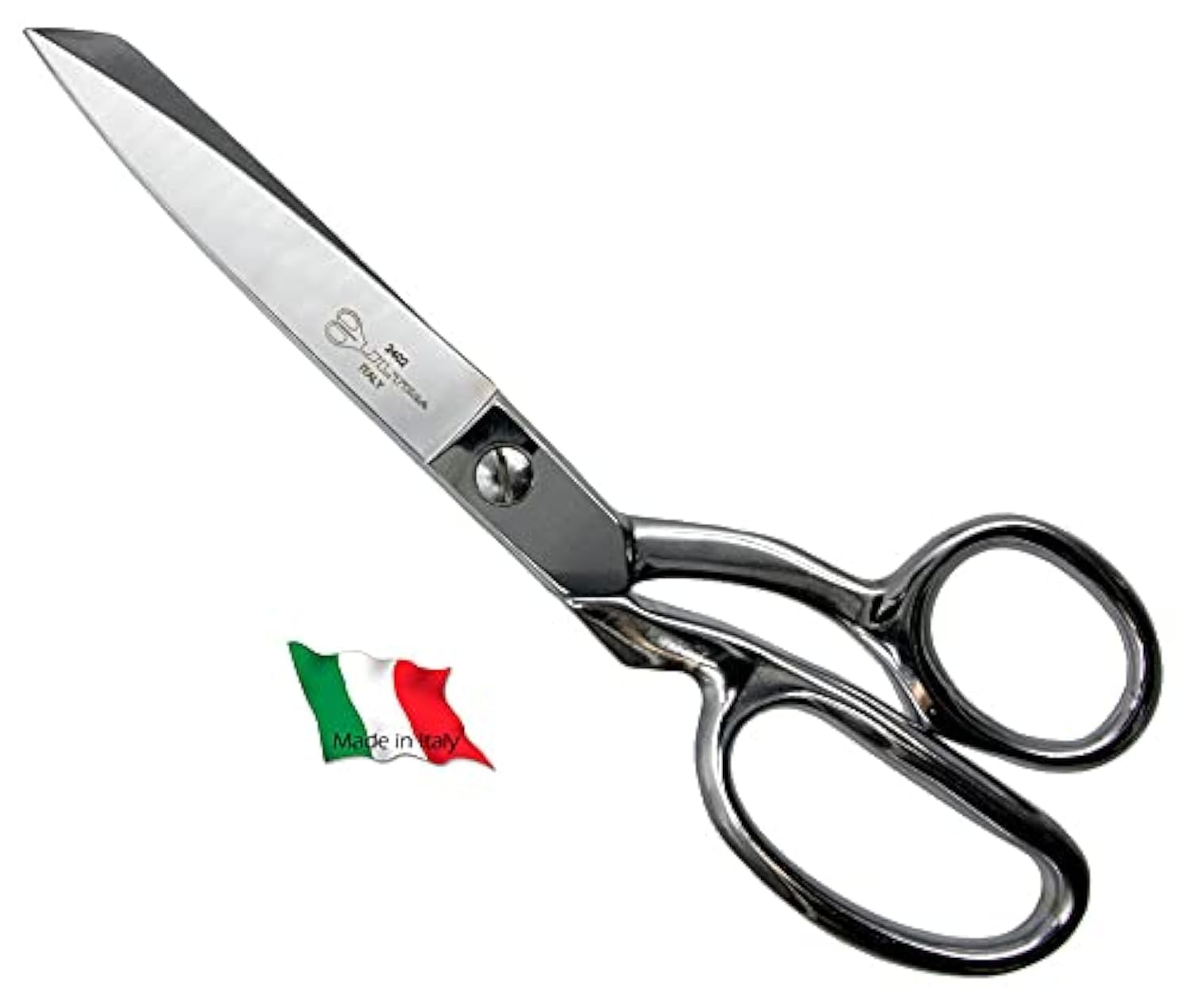 Ultima 8 Inch Professional Dressmaker Scissors - Premium Drop Forged Carbon Steel Tailoring Shears with Chrome Plating & Ergonomic Bent Handles | Made in Italy | Perfect for Sewing, Fabric Cutting & Quilting Projects