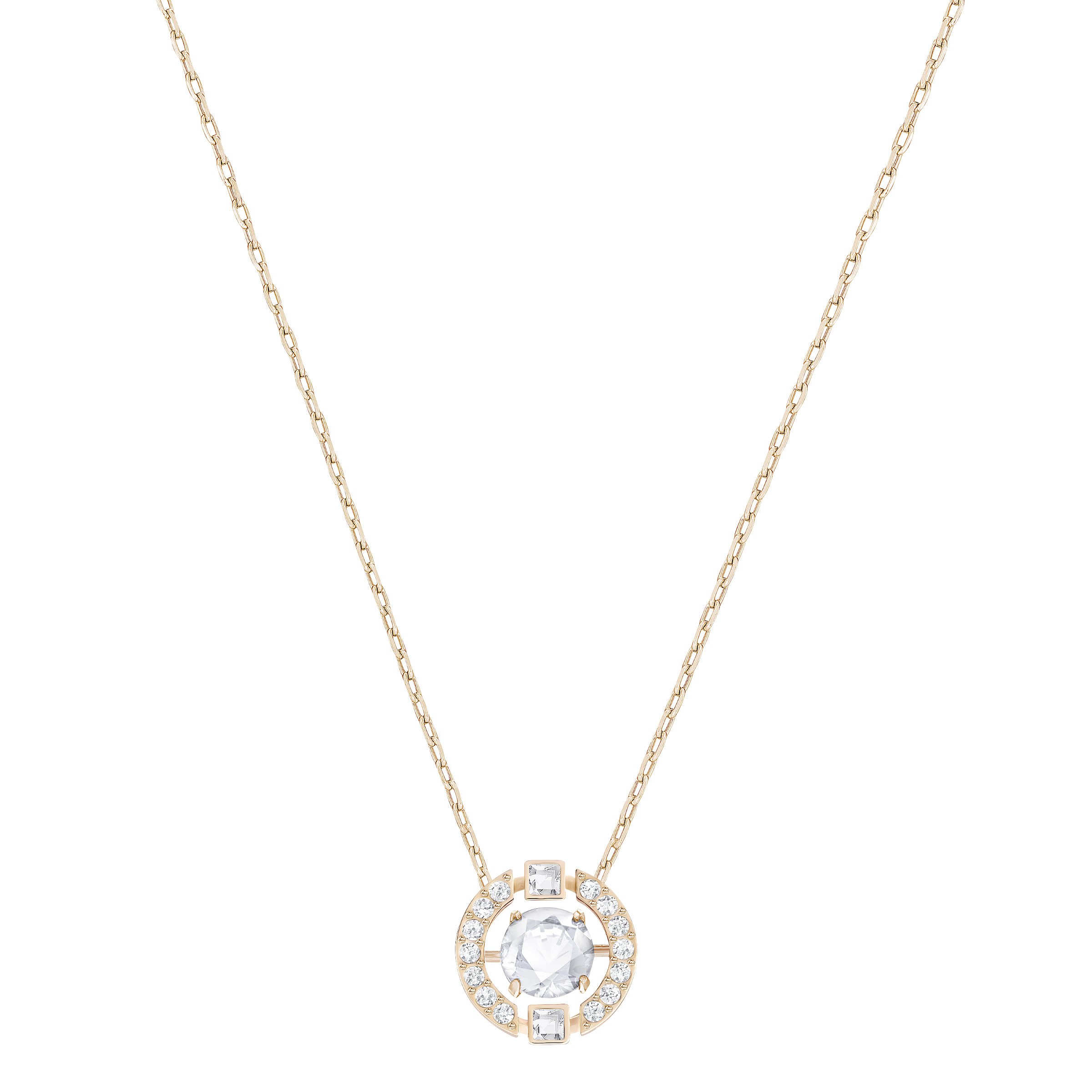 Swarovski Sparkling Dance Crystal Jewelry Collection - Gold & Rose Gold Necklace, Earrings, Bracelet Set for Women | Perfect for Weddings, Parties & Special Occasions