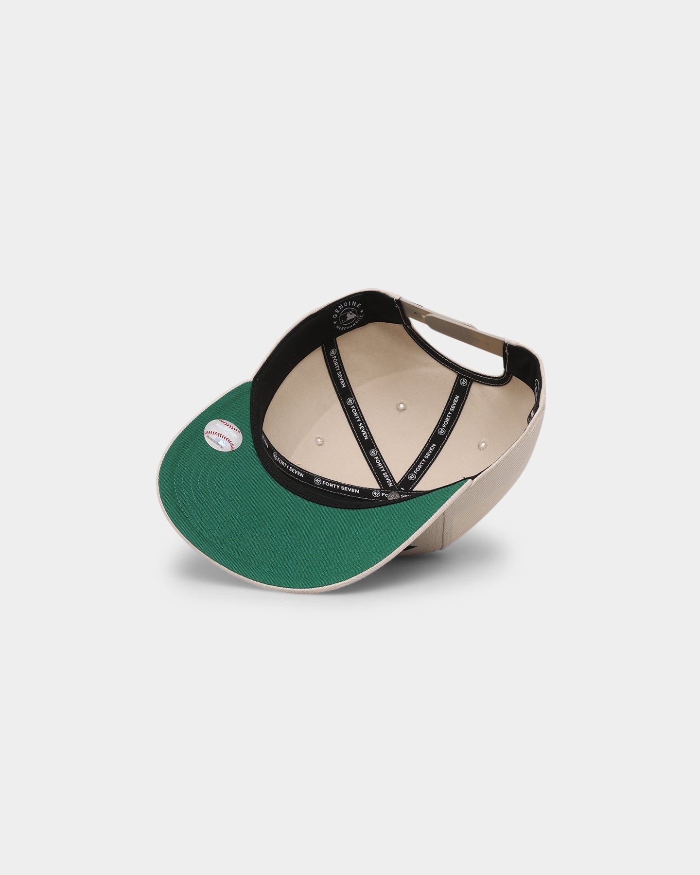 47 Brand Oakland Athletics Nantasket Script '47 Captain DT Snapback Bone Hat - Official MLB Baseball Cap for Men & Women - Perfect for Sports Fans, Streetwear Fashion and Casual Outfits