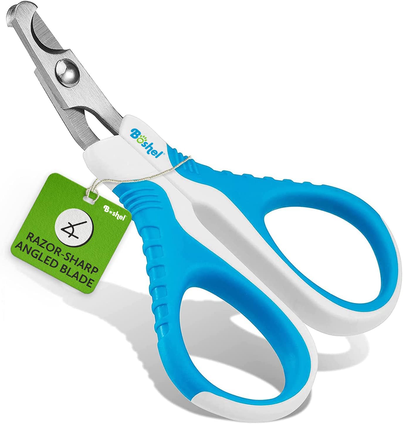 Boshel Cat Nail Clipper - Professional Razor-Sharp & Angled Pet Nail Trimmer with Non-Slip Handle for Small Dogs & Cats | Lightweight Pet Grooming Tool for Safe & Easy Nail Trimming at Home | Perfect for Regular Pet Care & Stress-Free Grooming Sessions