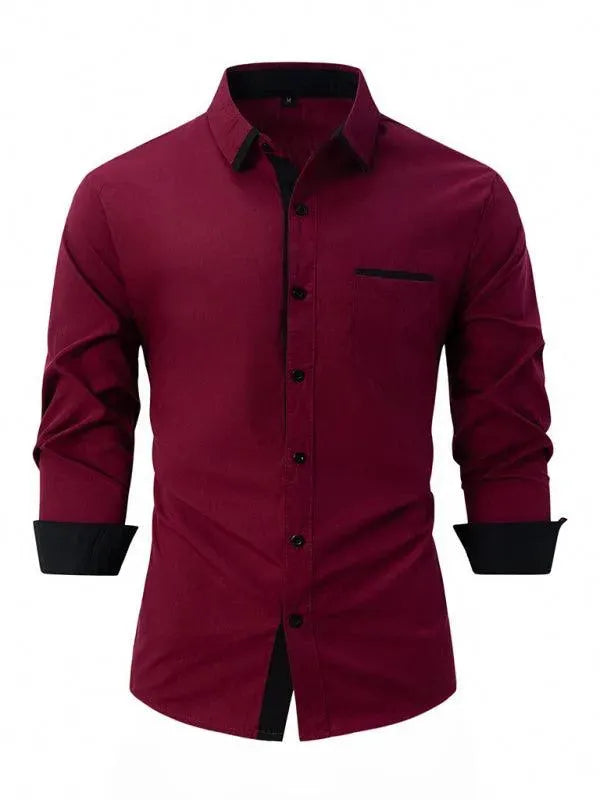 Men's Casual Plain Shirt - Comfortable & Stylish Button Down Shirt for Everyday Wear - Perfect for Office, Outings & Relaxing at Home