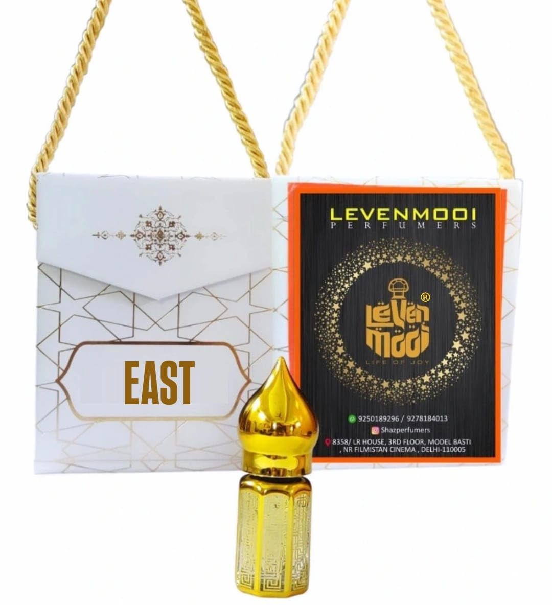 Levenmooi EAST 3ml Roll-On Perfume Oil - Long Lasting Unisex Fragrance for Daily Wear, Special Occasions & Parties | Travel-Sized Leak-Proof Attar with Elegant Gift Bag | Perfect for Office, Date Night & Gifting