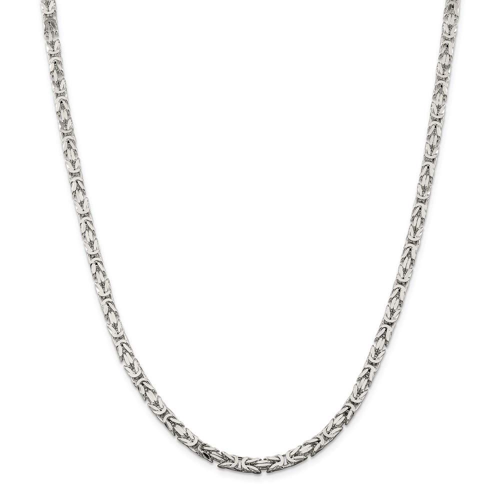 Ryan Jonathan Sterling Silver 4.25mm Byzantine Chain Necklace for Women | Handmade Fine Jewelry | Perfect for Gifts, Weddings & Everyday Wear