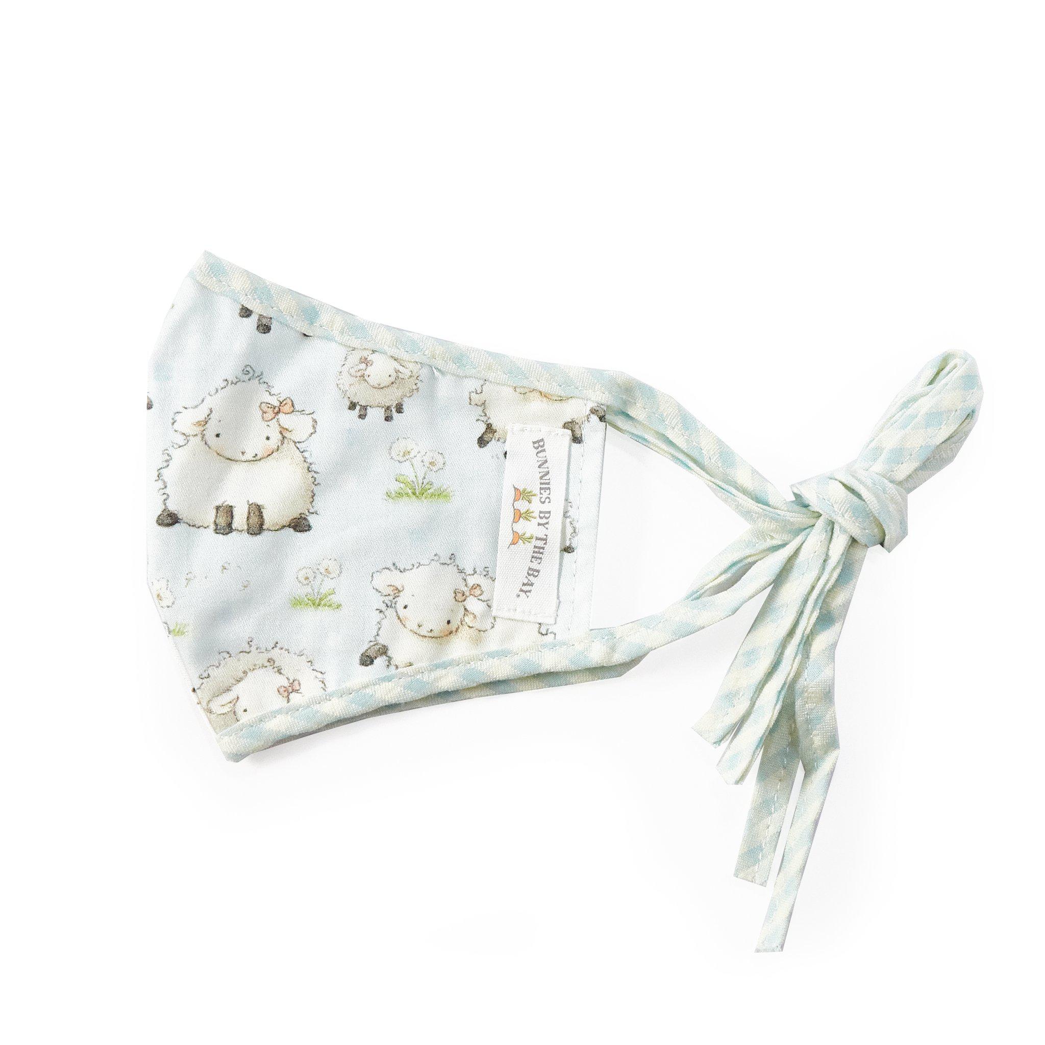 Soft Baa Bs the Lamb Cloth Face Mask for Adults & Kids - Breathable & Comfortable for School, Travel, and Daily Protection