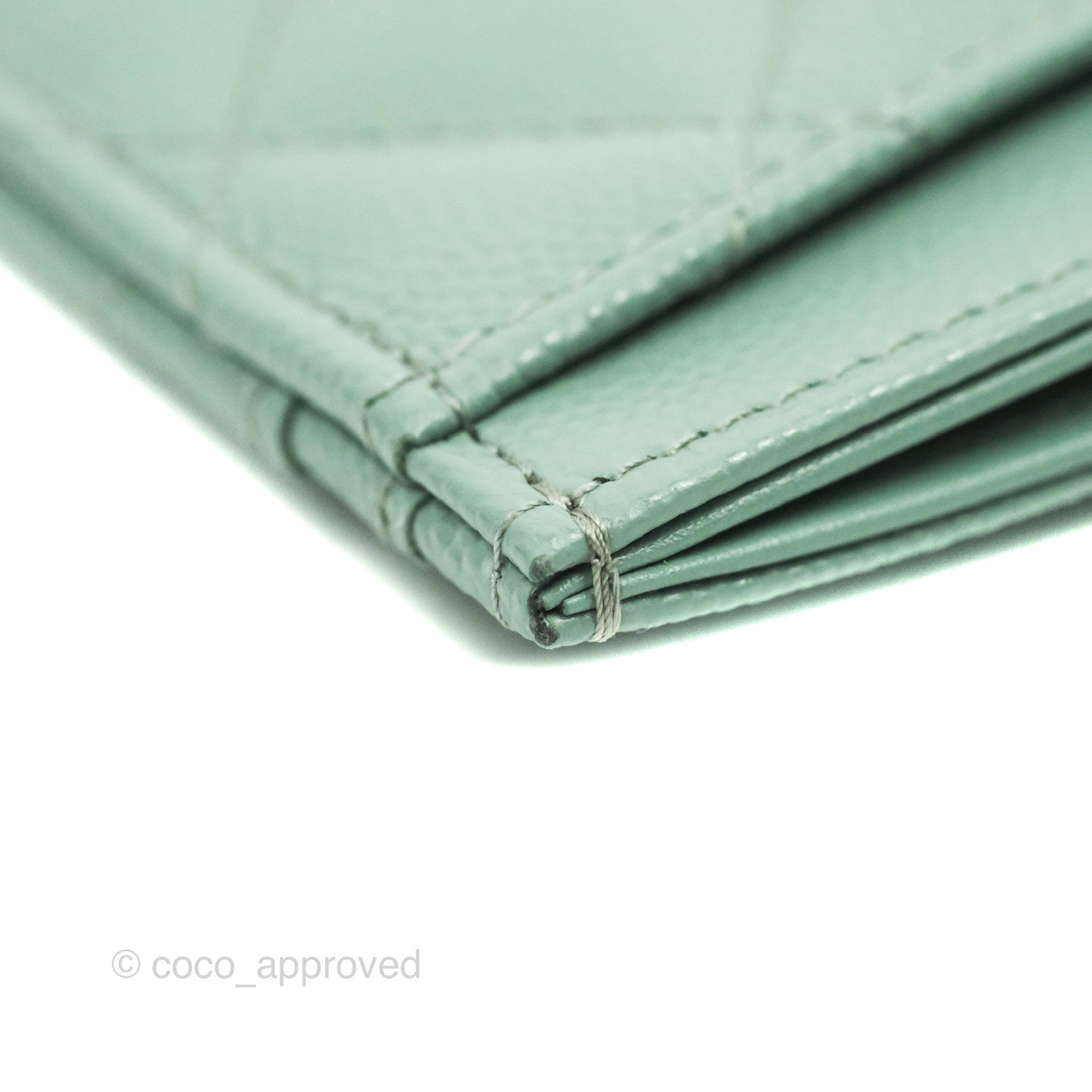 Chanel Classic Flat Card Holder in Tiffany Blue - Caviar Leather with Gold Hardware | Perfect for Everyday Use & Gift Giving