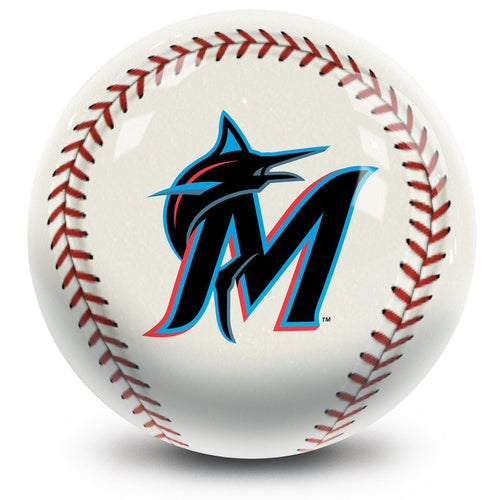 MLB Miami Marlins Bowling Ball - Official Licensed Team Logo - Perfect for Bowling Leagues, Tournaments & Sports Fans Gift