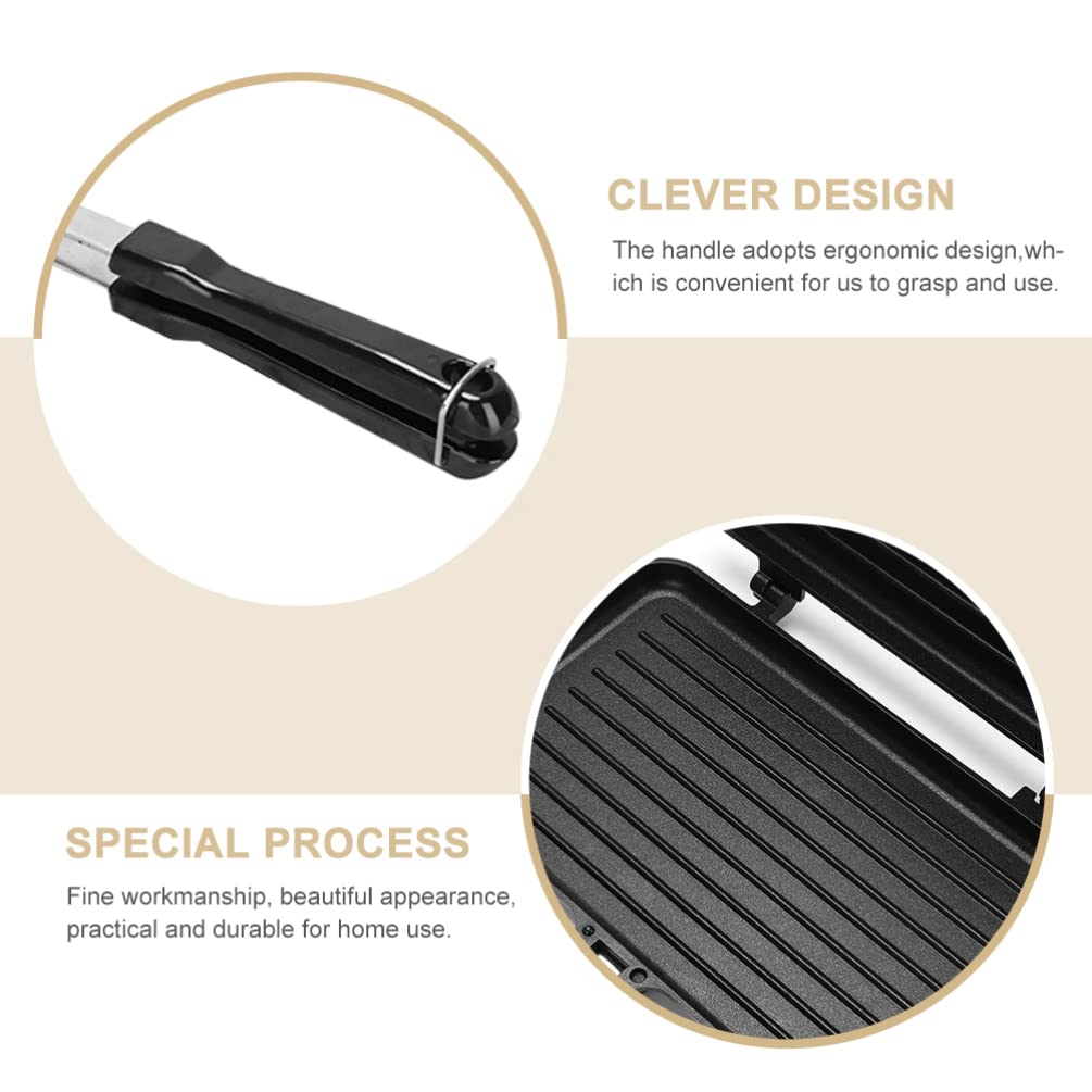 DOITOOL Non-Stick Double-Sided Grill Pan - Waffle Maker & Sandwich Press for Breakfast, Panini, Cake Toast | Perfect for Home Cooking, Camping & Quick Snacks