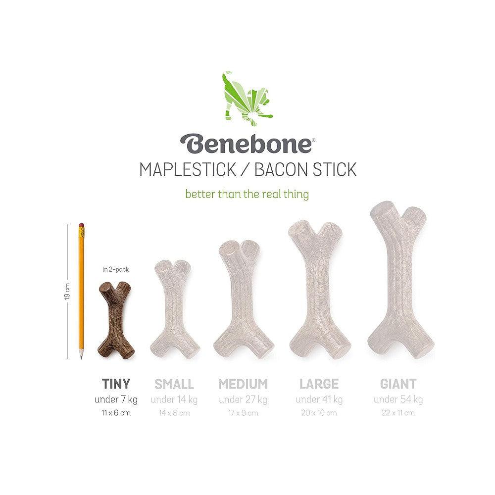 **Premium Maple Wood & Bacon Flavored Puppy Chew Toy - Natural Dog Teething Chews for Puppies & Small Dogs - Safe & Durable for Indoor & Outdoor Play**