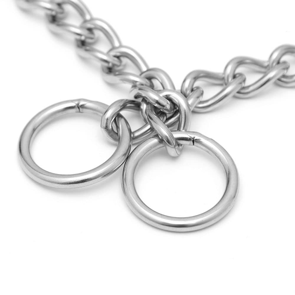 Premium SUS304 Stainless Steel Dog Training Choke Collar - Adjustable 3.5mm x 60cm for Small, Medium & Large Dogs - Durable Chrome Plated Metal Pet Supplies for Obedience Training, Walking & Outdoor Activities