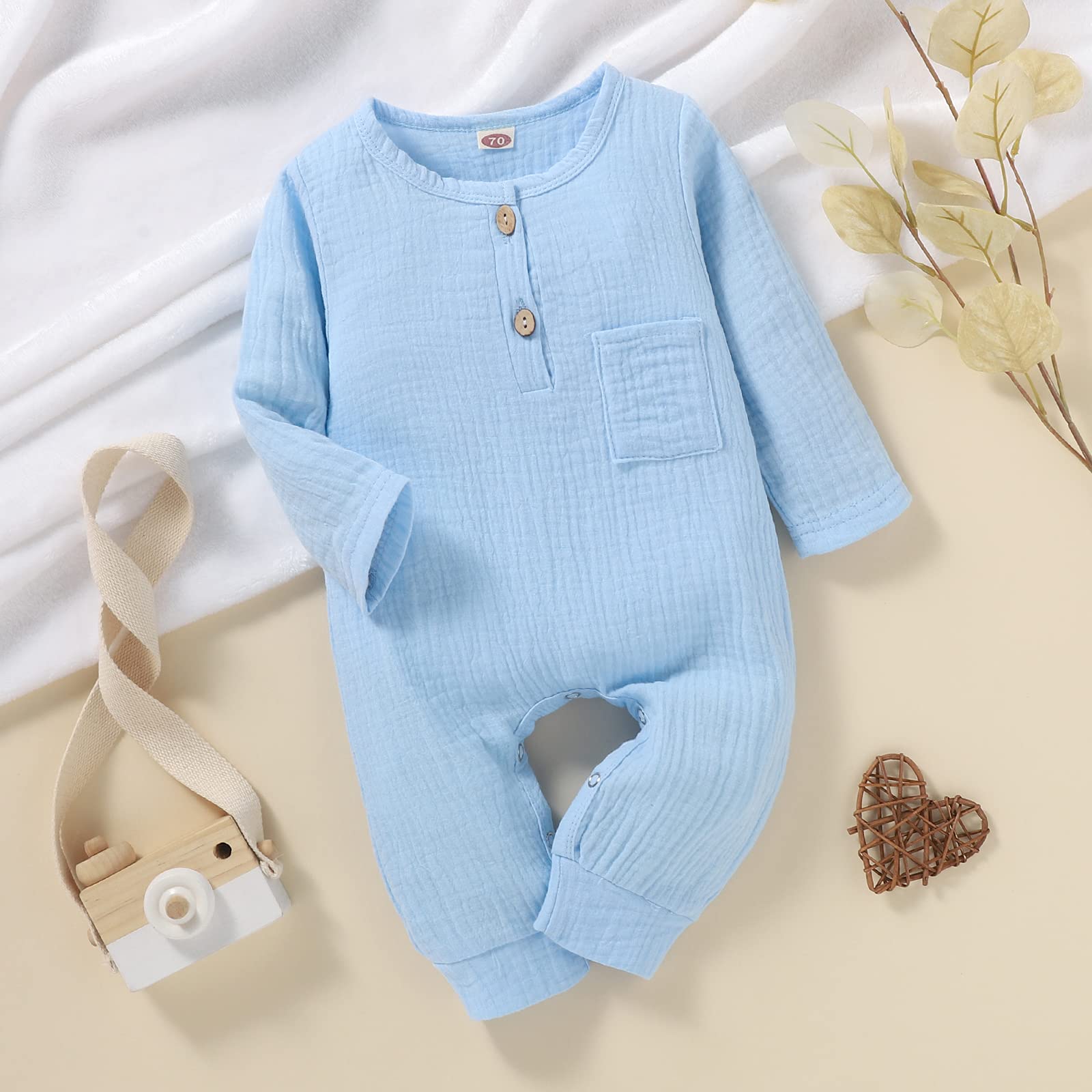 Adorable Newborn Baby Girl Clothes - Long Sleeve Floral Romper Jumpsuit & Coveralls for Infants | Perfect for Photoshoots, Playdates & Special Occasions