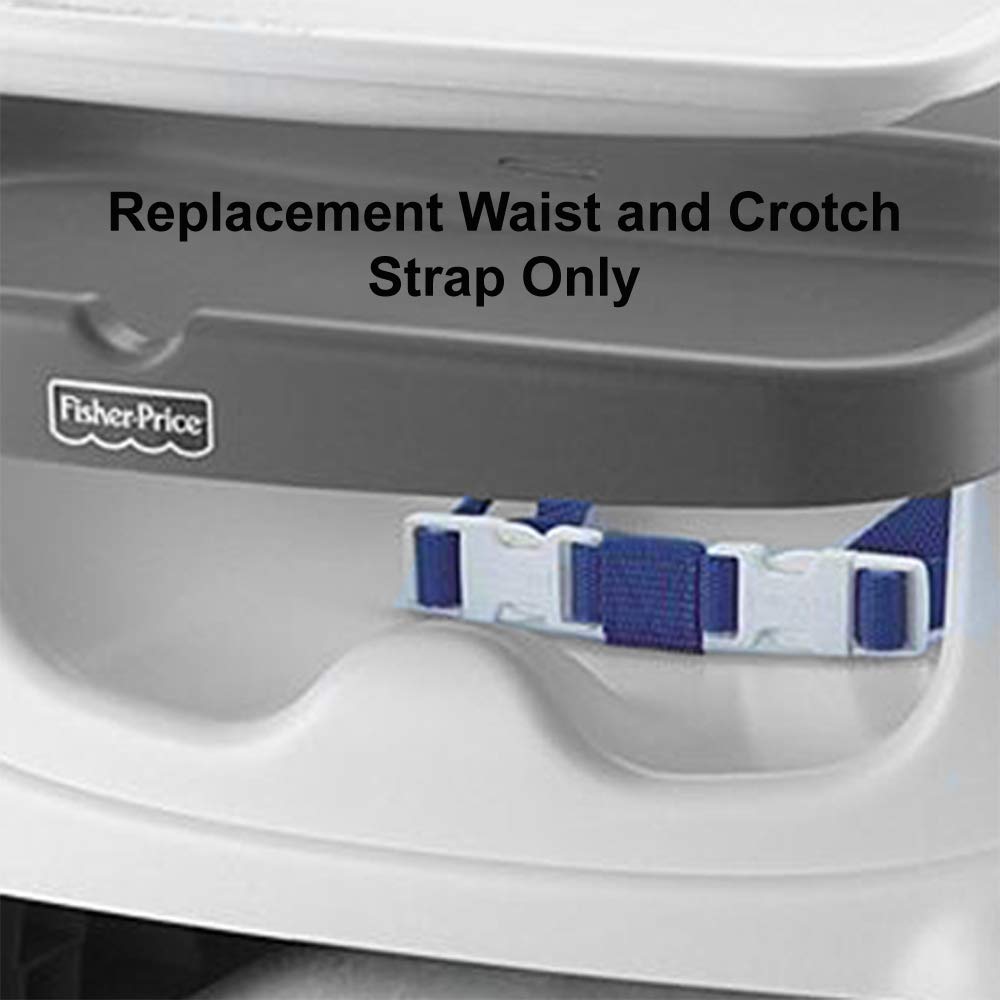 Fisher-Price Healthy Care Booster Seat B7275 Replacement Strap - 1 Blue Waist & Crotch Strap Set for Secure Child Safety | Perfect for Home, Travel & Restaurant Use
