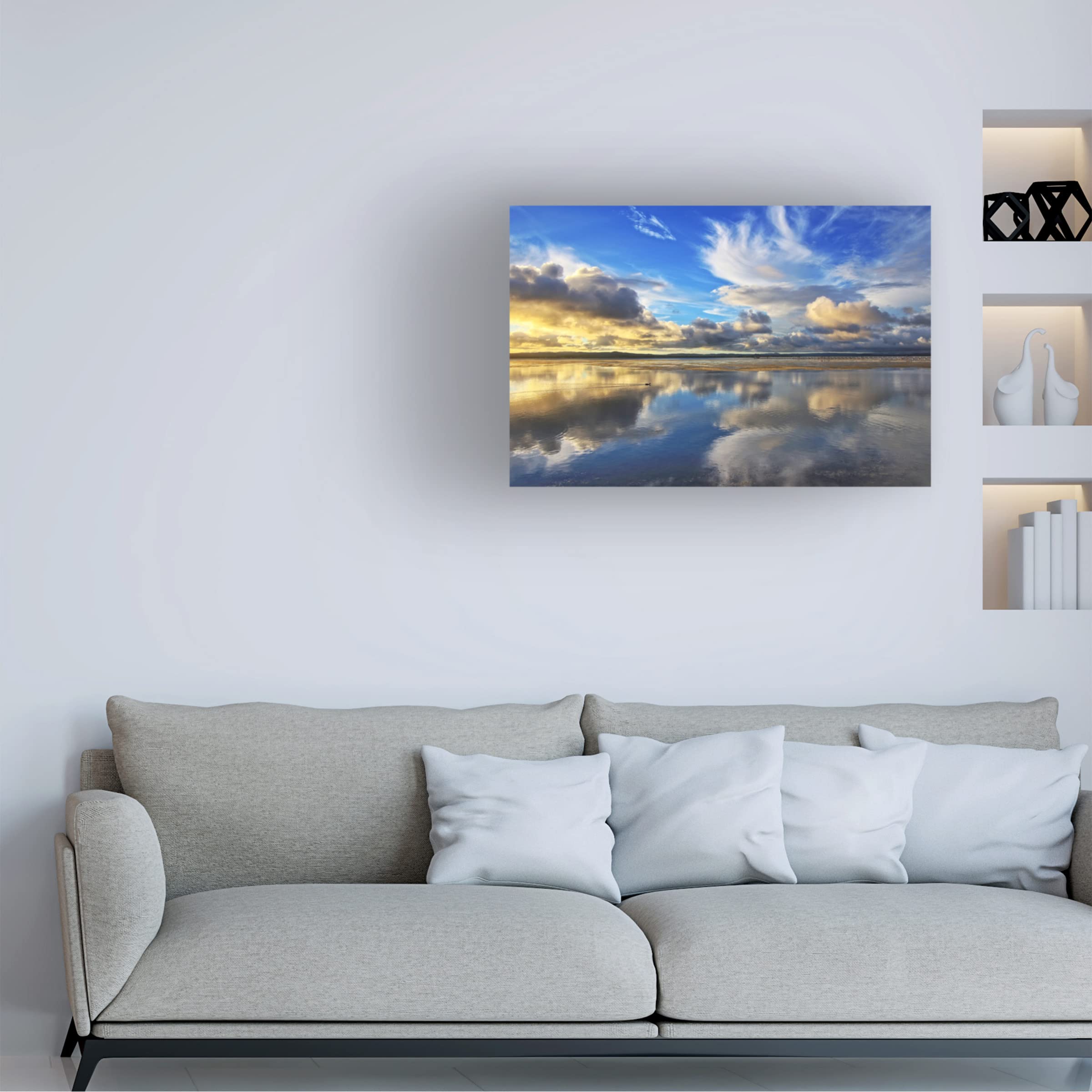Sunset Traveller Canvas Wall Art by Beata Czyzowska - Handmade Landscape Painting for Living Room & Bedroom Decor - Perfect for Home, Office & Gift Giving