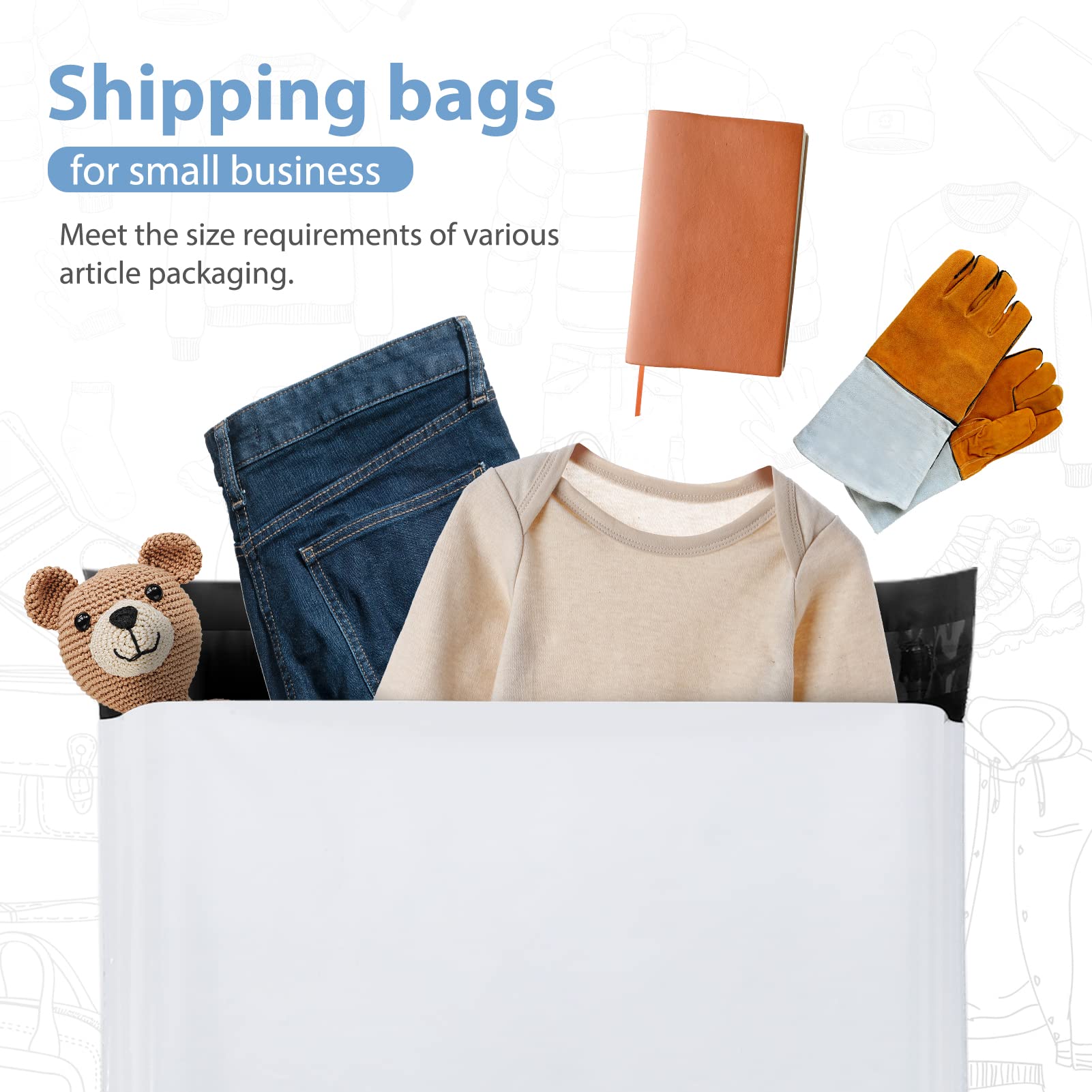 Metronic 300 Pcs 12x15.5 Inch White Poly Mailers - Medium Size Self Seal Shipping Bags with Strong Adhesive for Small Business, Clothing & Ecommerce Packaging - Perfect for Online Stores, Amazon FBA & USPS Shipping