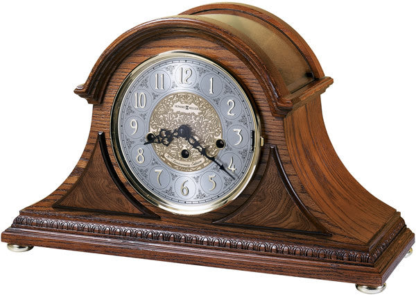 11H Barrett II Oak Mantel Clock - Classic Yorkshire Design for Home & Office Decor | Perfect for Fireplace, Bookshelf, and Desk Display