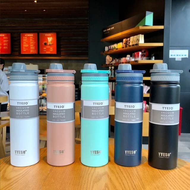 Stainless Steel Vacuum Insulated Water Bottle - Hot & Cold Thermo Flask for Travel, Office, School