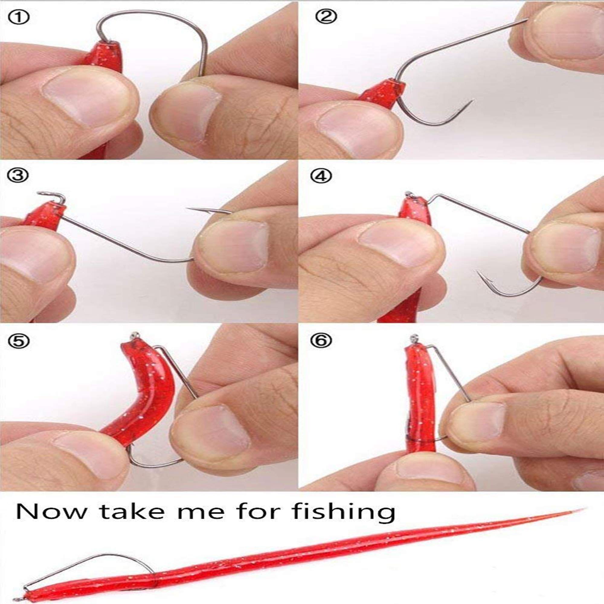 50pcs 1/0-5/0 Wide Gap Offset Worm Jig Hooks Set - Sharp Bass Fishing Hooks for Freshwater & Saltwater - Perfect for Soft Plastic Worms, Creature Baits & Flipping Techniques