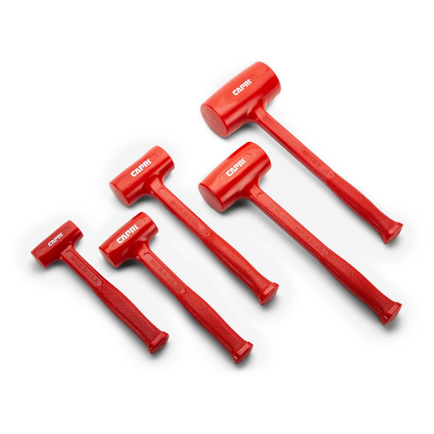 Capri Tools 5-Piece Dead Blow Hammer Set - USA Made for Auto Repair & Woodworking