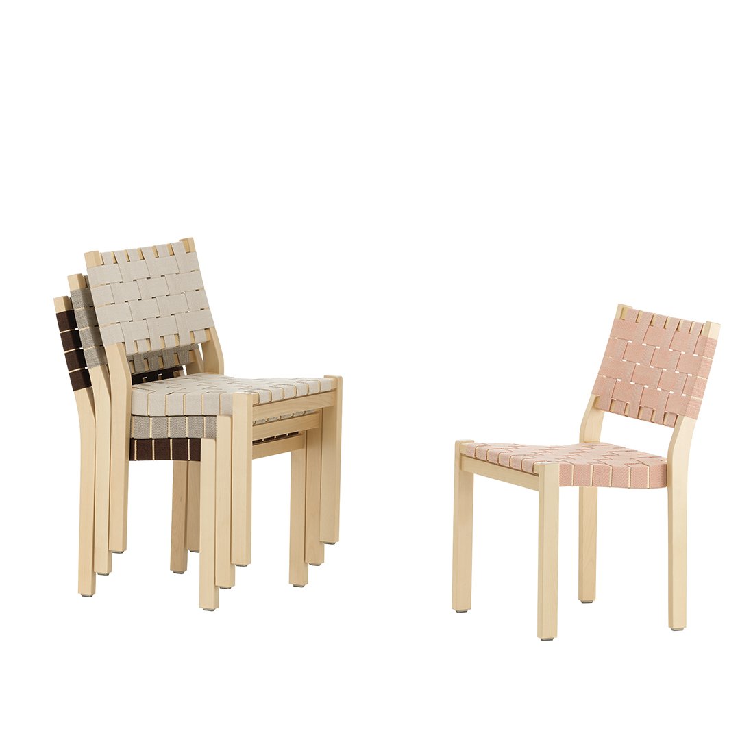 Artek 611 Chair by Alvar Aalto - Mid-Century Modern Wooden Dining Chair for Home, Office & Restaurant Use