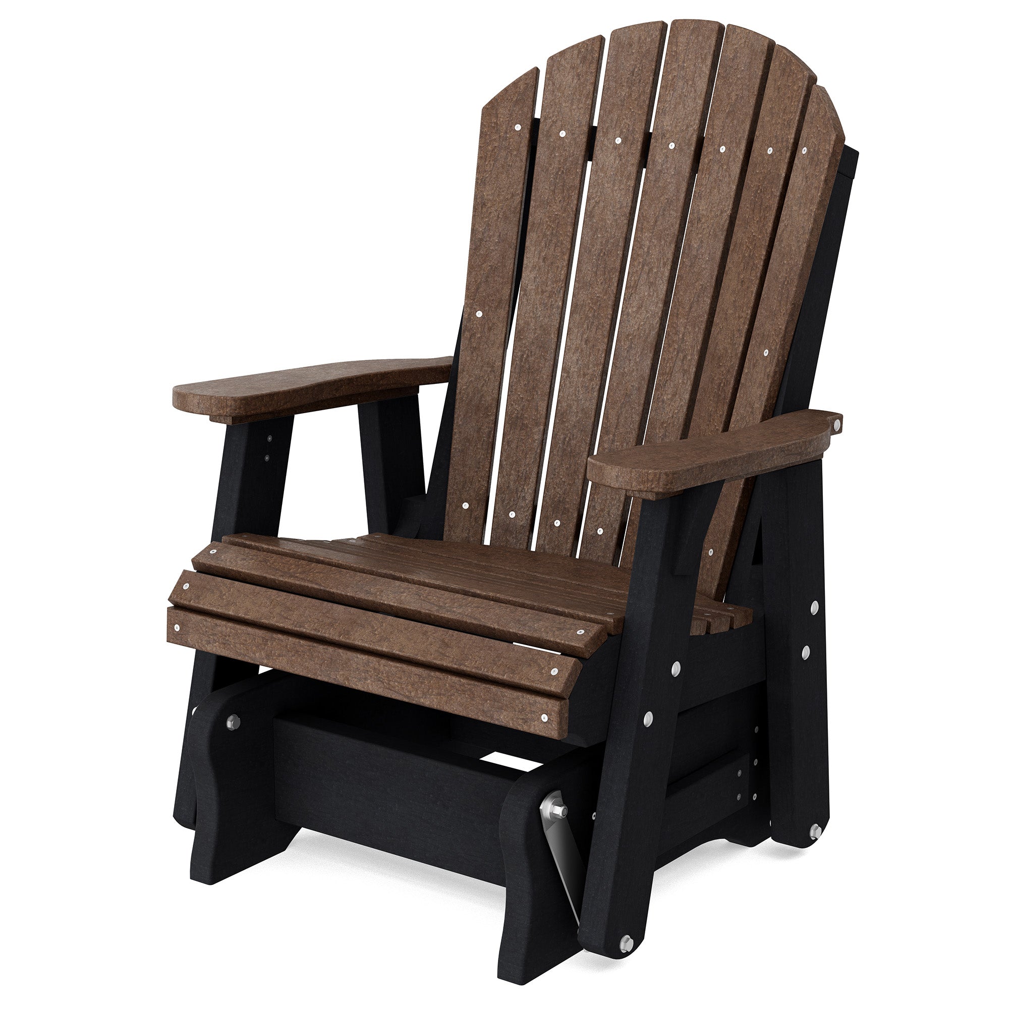 Heritage Single Glider Rocking Chair - Classic Wooden Nursery Glider for Baby Room, Breastfeeding & Relaxation - Perfect for Nurseries, Bedrooms & Living Rooms