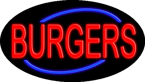 Vintage Burger Neon Sign #14164 - Handcrafted in USA | Perfect for Diner, Bar & Retro Home Decor