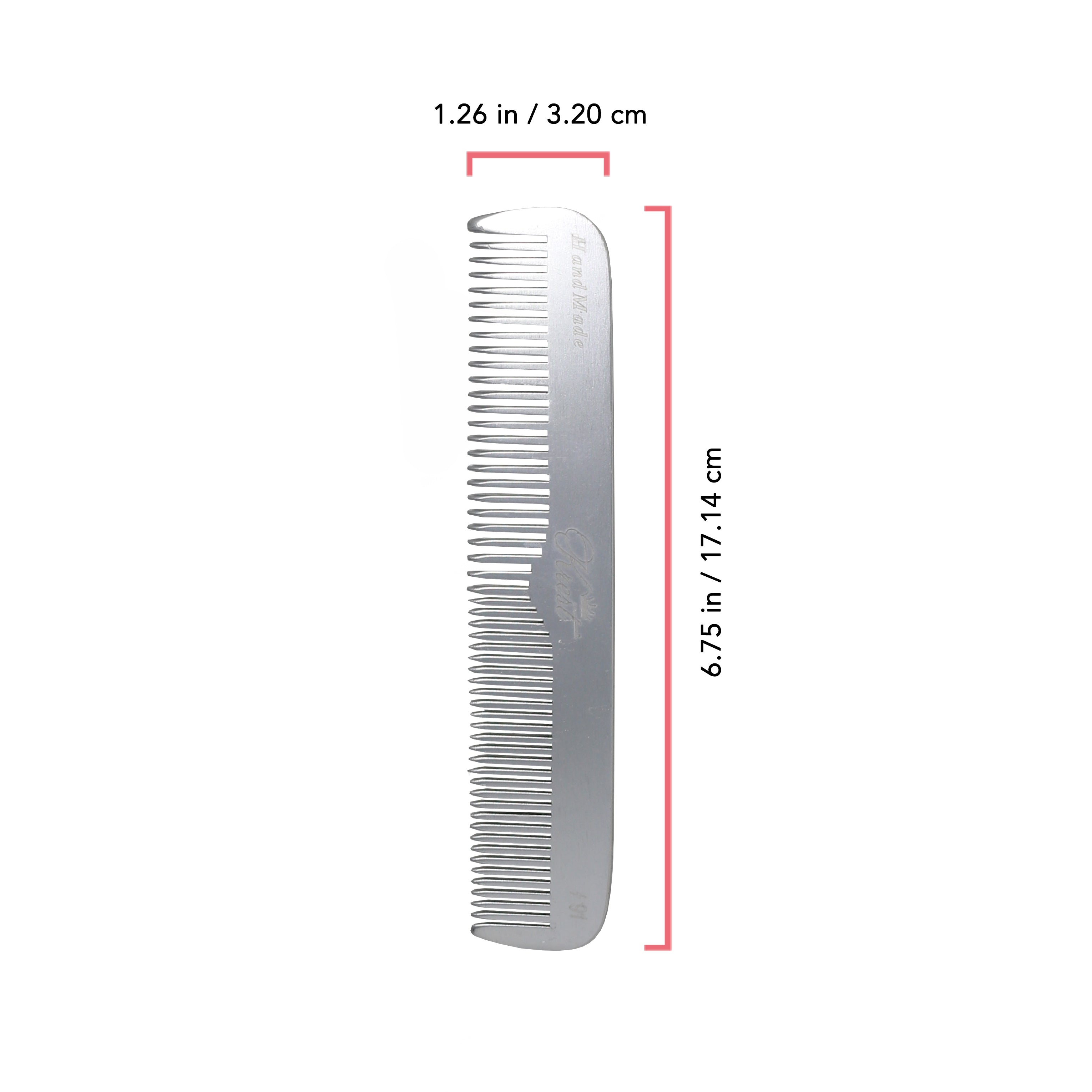 Krest Professional Metal Combs - Premium Aluminum Hair Combs 100% Hand Finished for Men & Women - Perfect for Styling, Barber Shops, and Travel