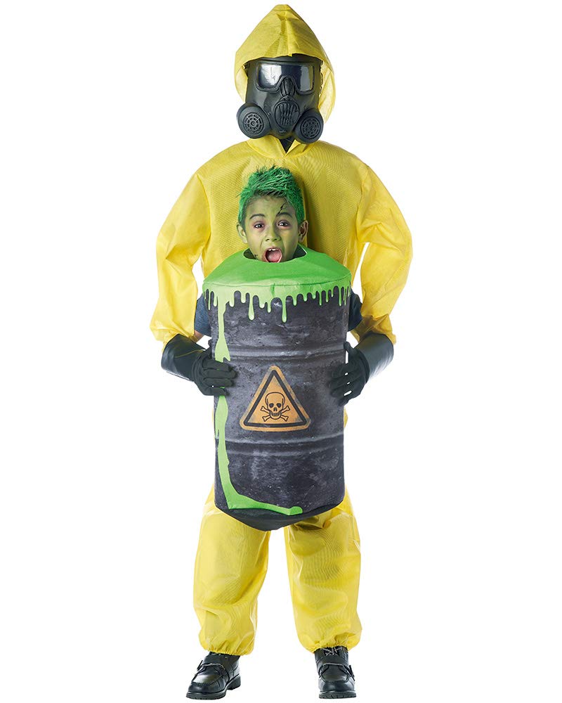 Kids Toxic Waste Disposal Costume - Halloween Dress Up Outfit for Boys & Girls | Science Themed Party, Cosplay, and Pretend Play