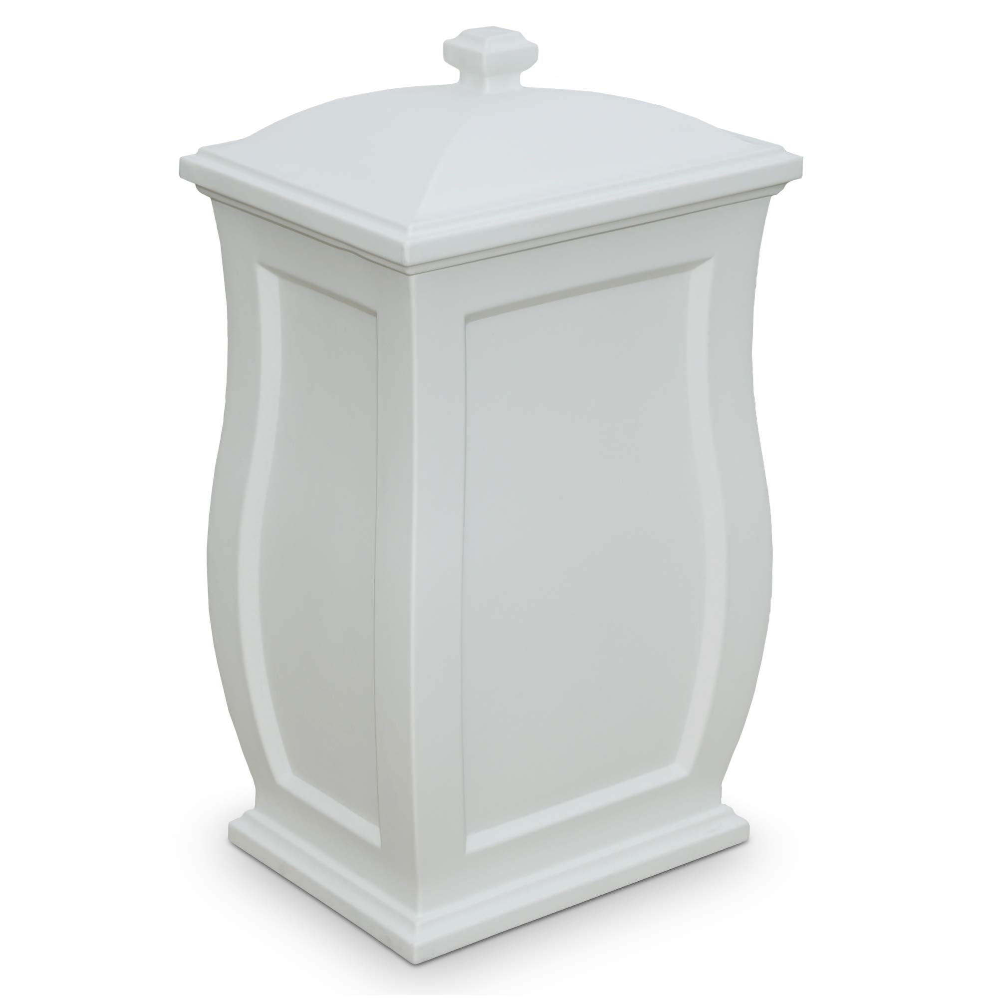 Mayne Mansfield 45 Gallon Storage Bin - 20x20x38 Inches Large Capacity Multi-Purpose Plastic Container - Durable Polyethylene Storage Box for Home, Garage, Office Organization (5861-W)