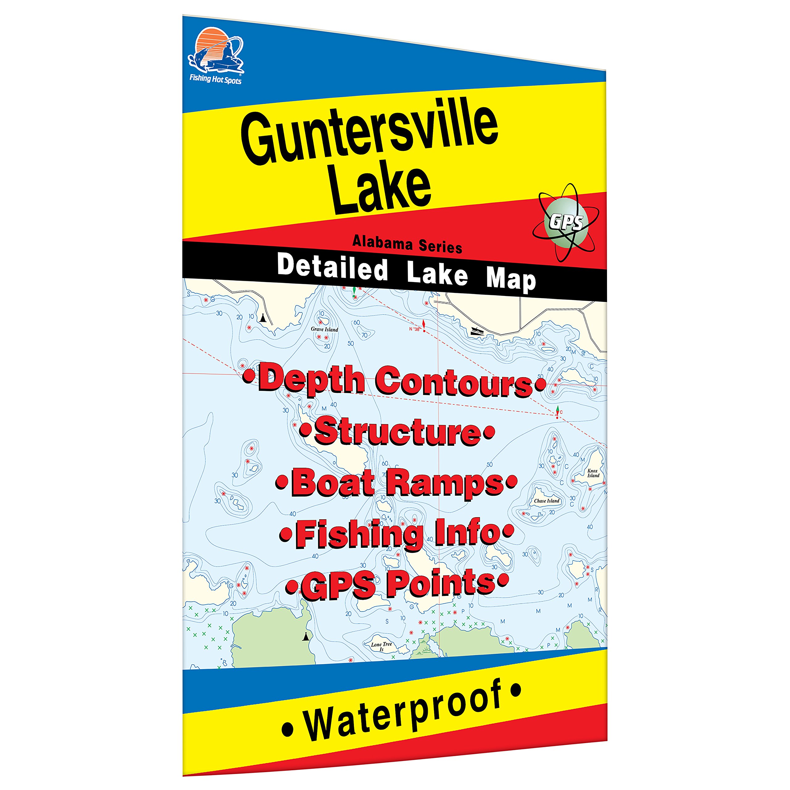 Guntersville Lake Fishing Map - Detailed Guide for Bass Fishing & Navigation | Perfect for Anglers & Boaters