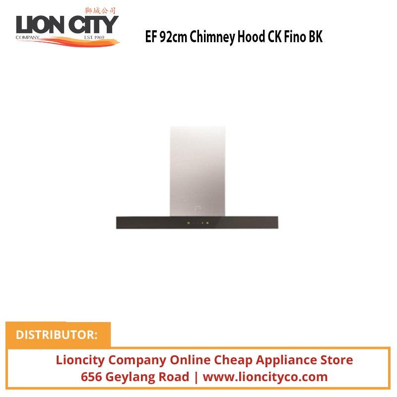 EF 92cm Chimney Range Hood CK Fino BK - Stainless Steel Kitchen Exhaust Fan for Modern Homes | Perfect for Small to Medium Sized Kitchens
