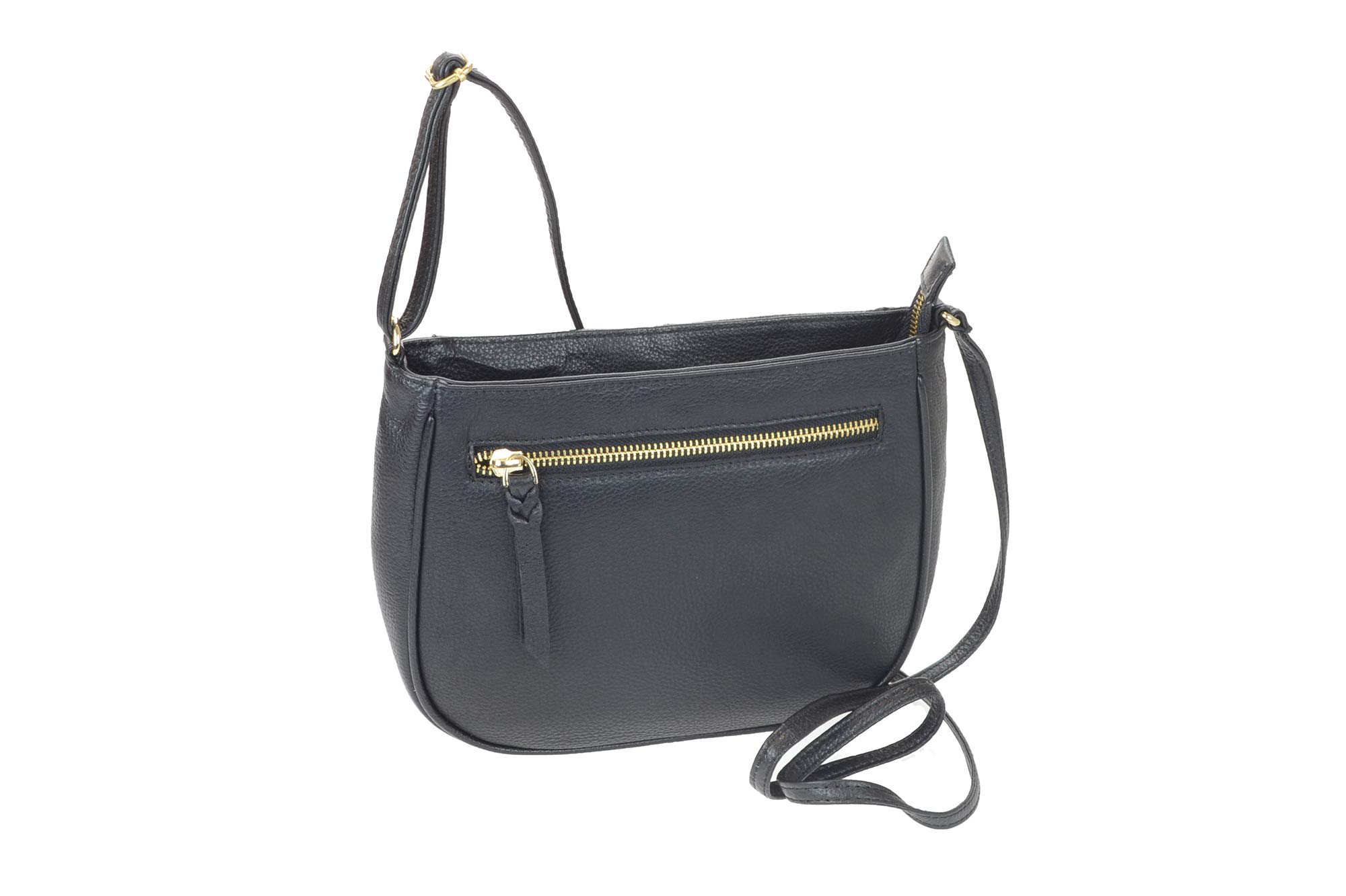Women's Leather Crossbody Bag with Top Zip - Perfect for Daily Use & Travel