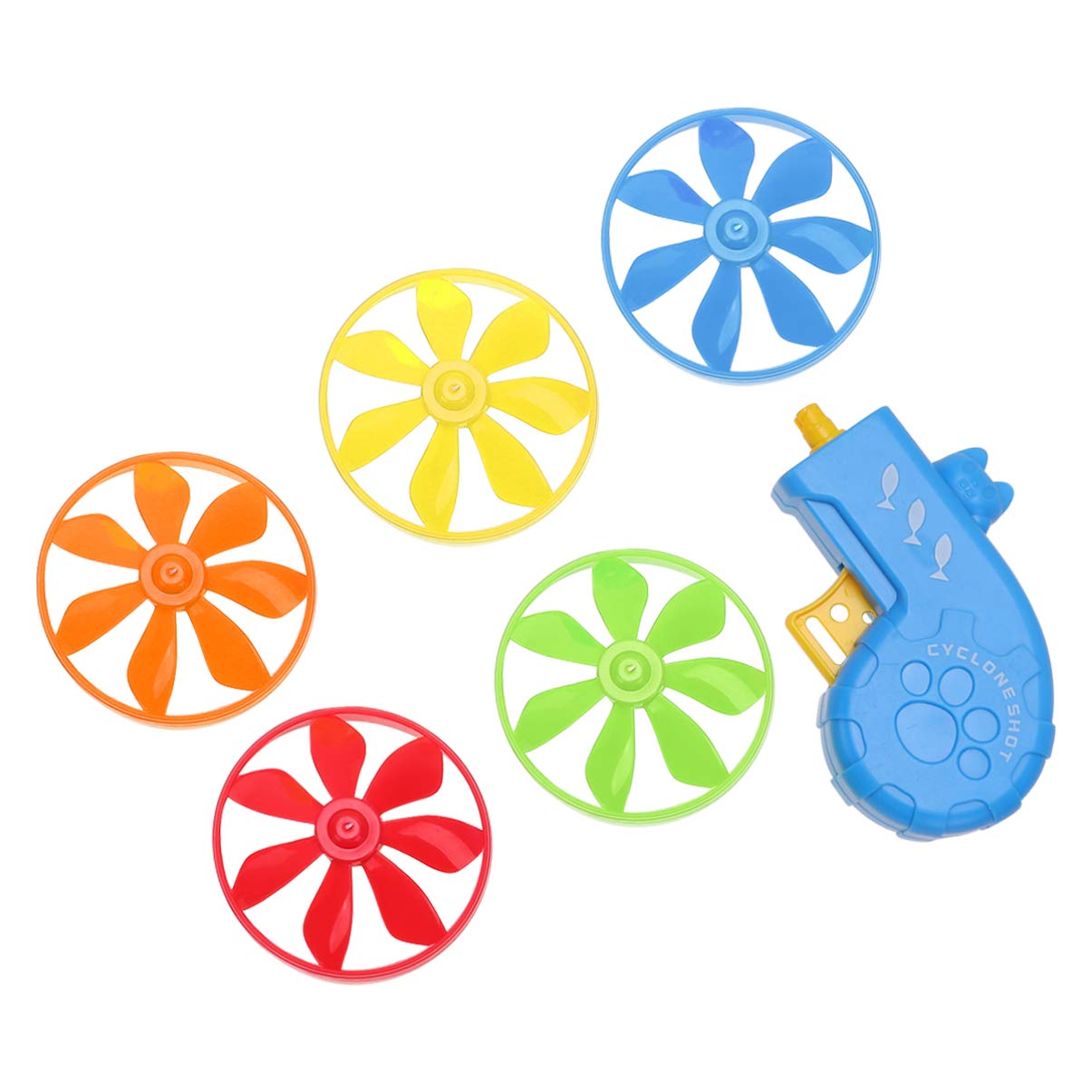 Mipcase Cat Toys - Flying Disc Saucer Launcher Set for Interactive Play, Exercise & Fetch Games - 1PC Colorful Cat Chasing Toy (Blue) - Perfect for Indoor & Outdoor Fun with Your Pet
