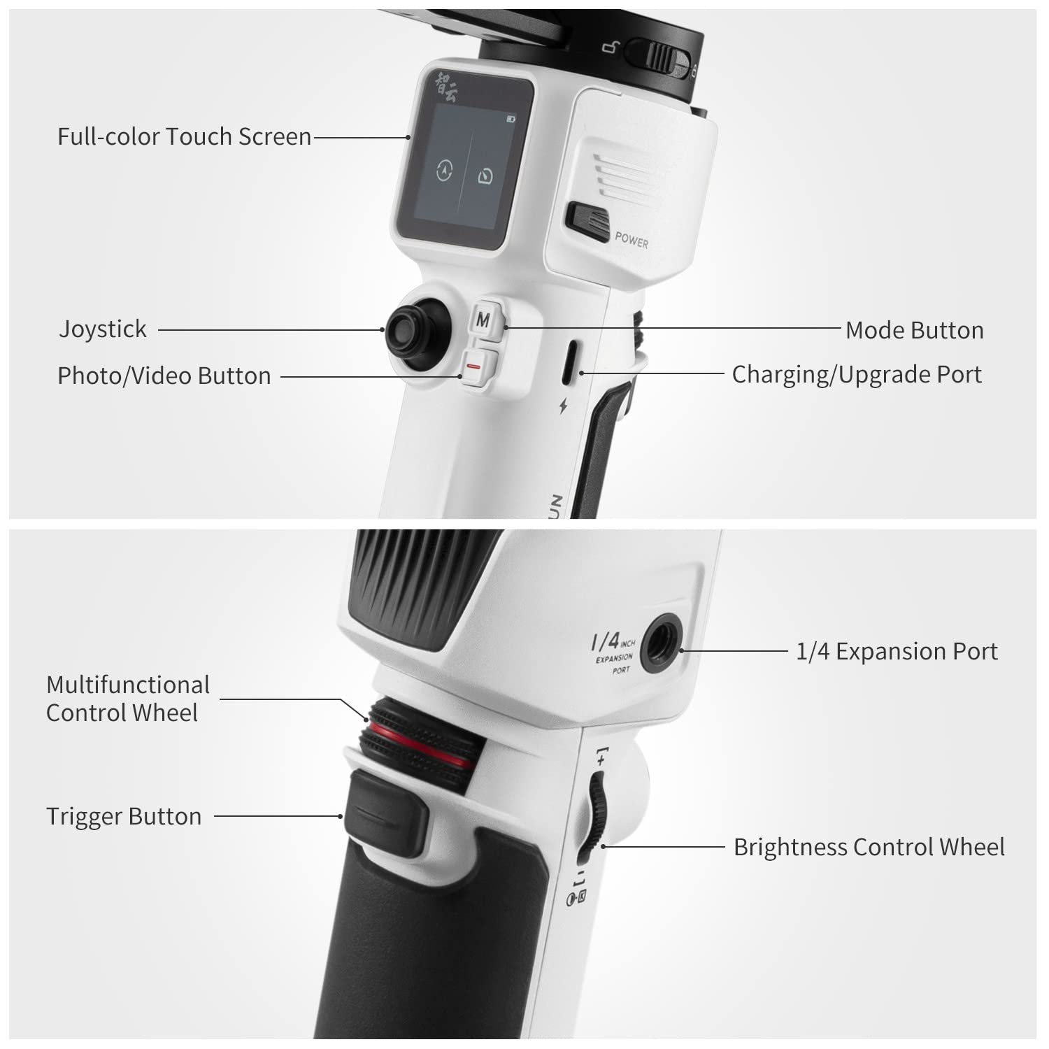 Zhiyun Crane M3 3-Axis Handheld Gimbal Stabilizer for Mirrorless Cameras - Compatible with Sony A6600, A6500, A6000, RX100 M7, GX85, GoPro Hero 10/9/8/7/6/5, iPhone 13/12/XS/Pro Max - Perfect for Vlogging, Travel Videos & Professional Filmmaking